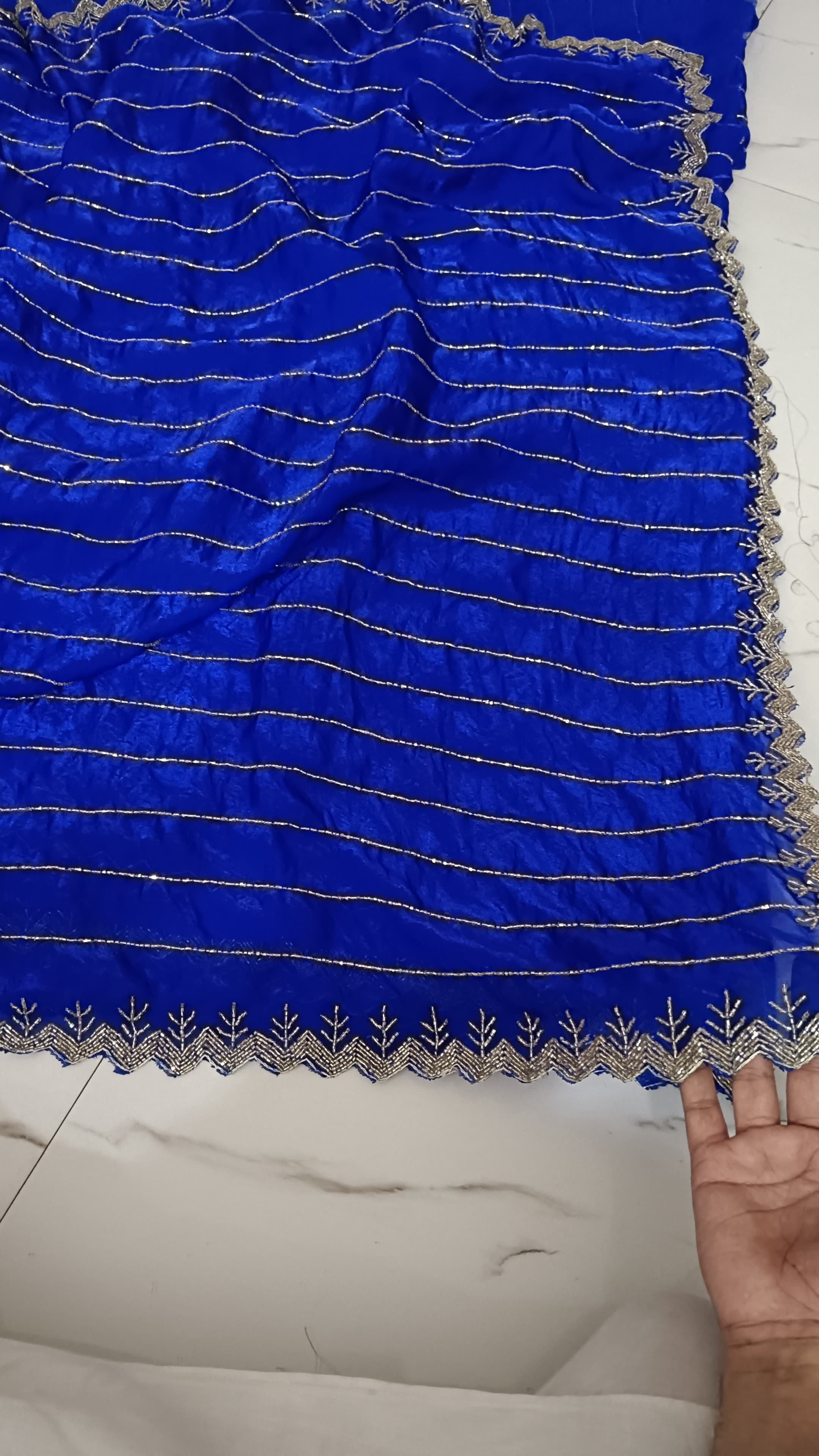 Rezina : Georgette handwork saree