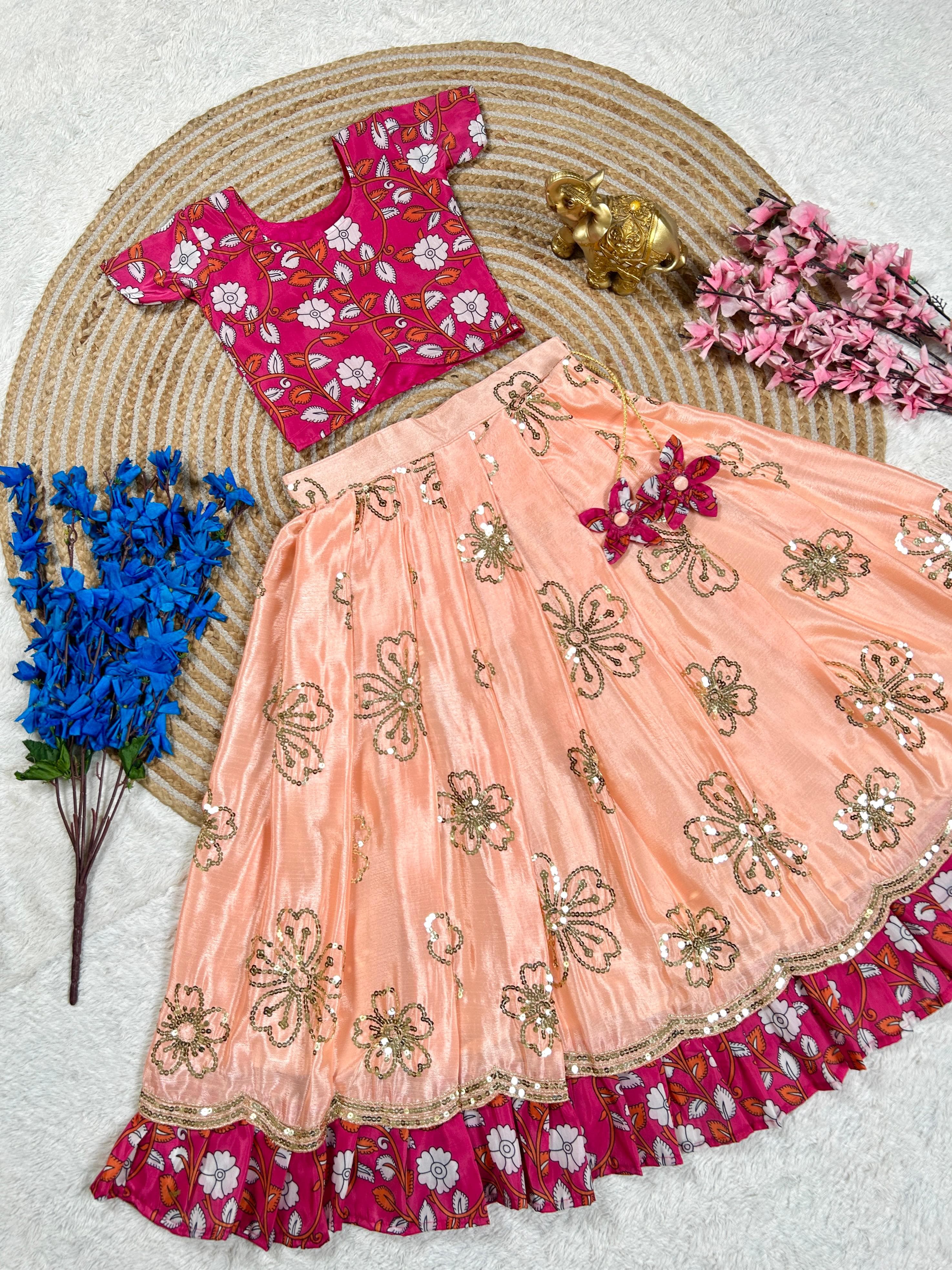 Jahna : Kalamkari Kids lehenga