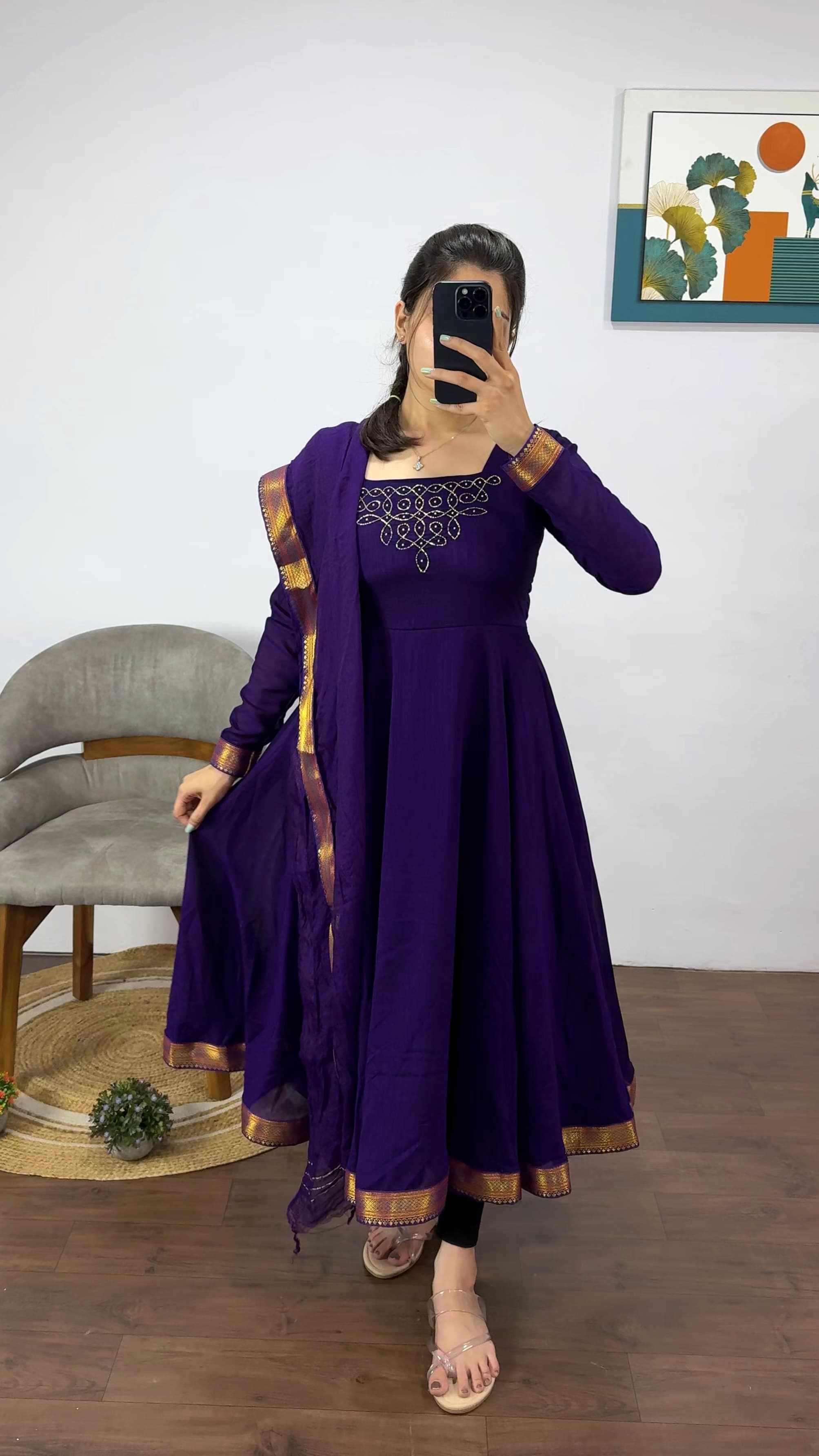 Viya : Traditional frock With dupatta