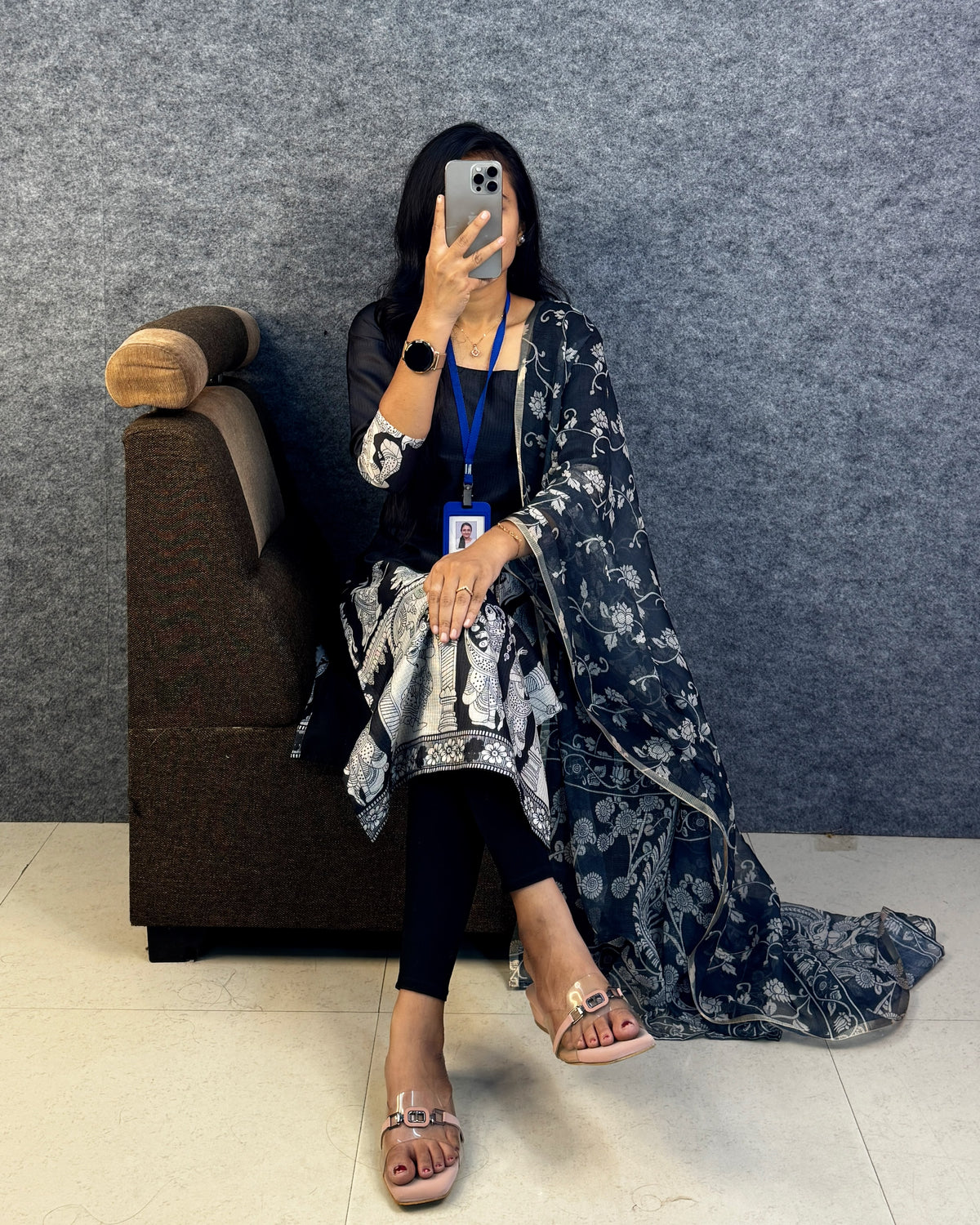 Maanvi : Kota checks outfit