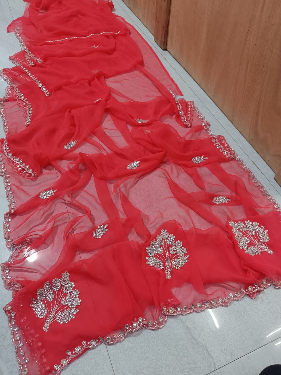 Lalana : Georgette handwork sarees
