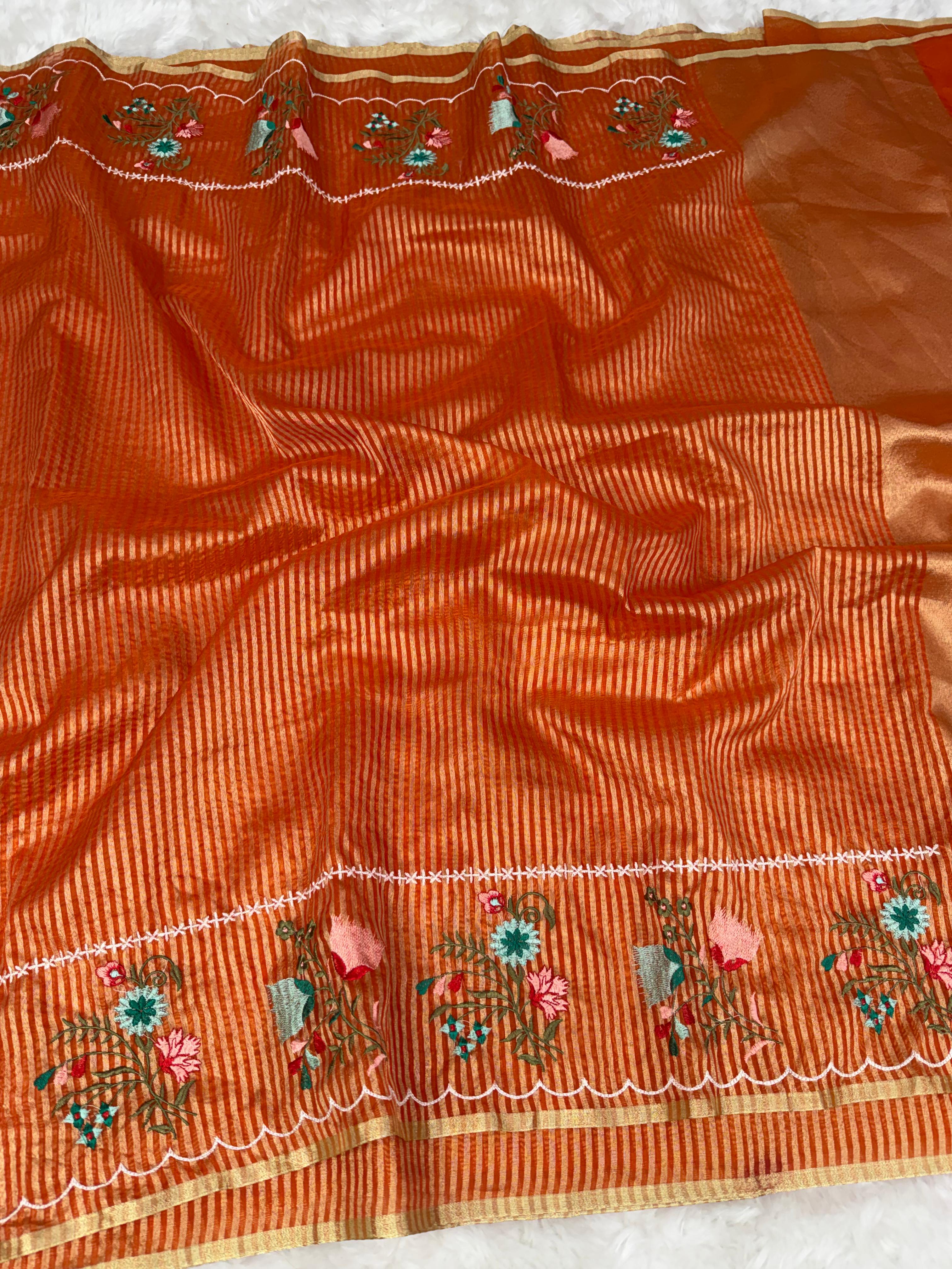 Banarasi : Tissue organza saree