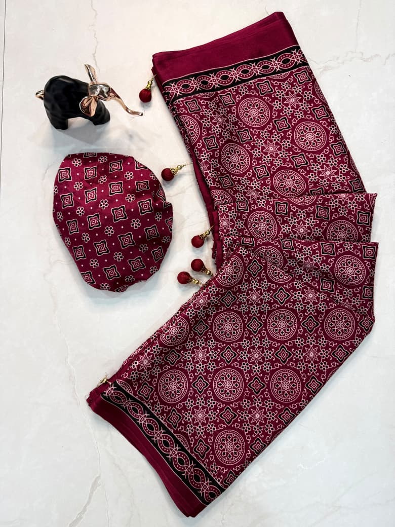 Anshika : Ajrak sarees