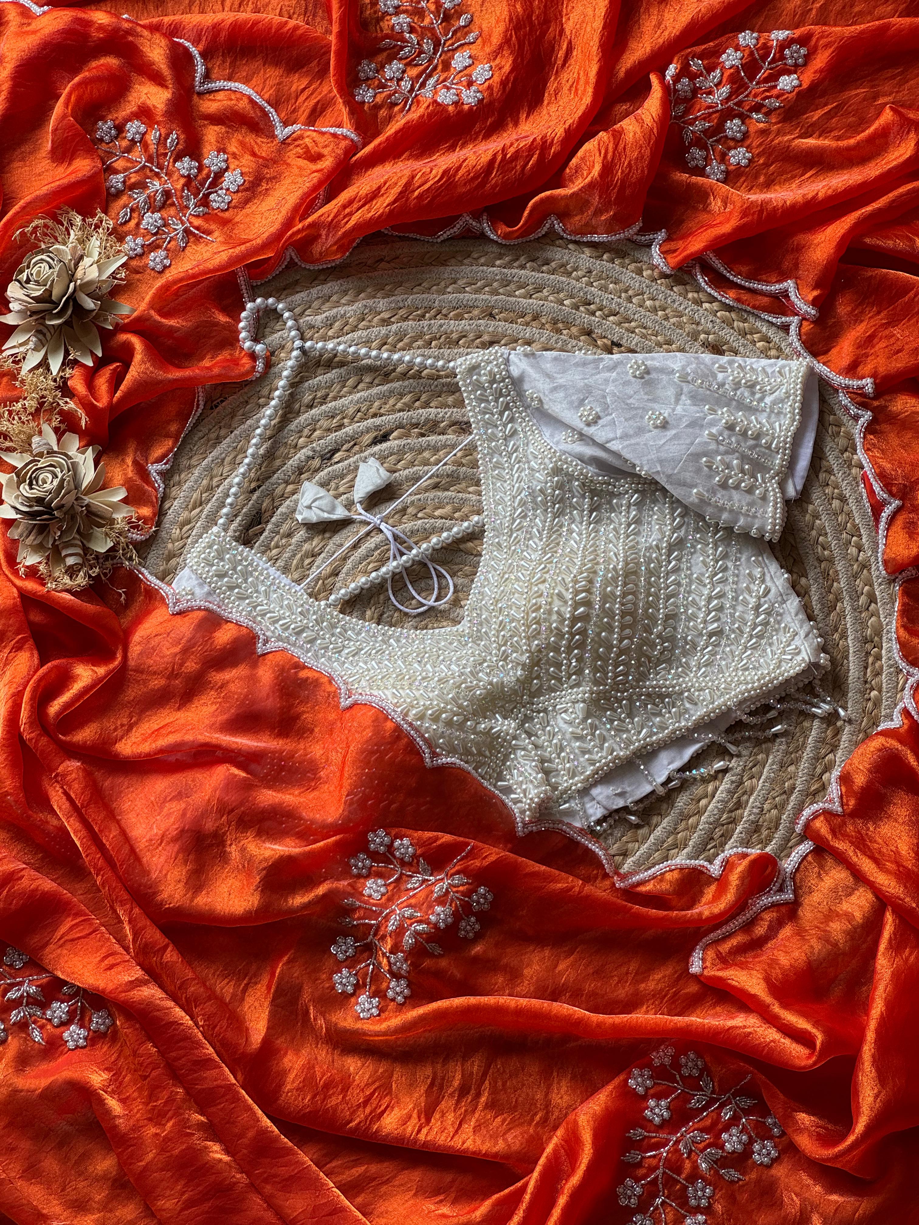 Senorita : saree pearl blouse