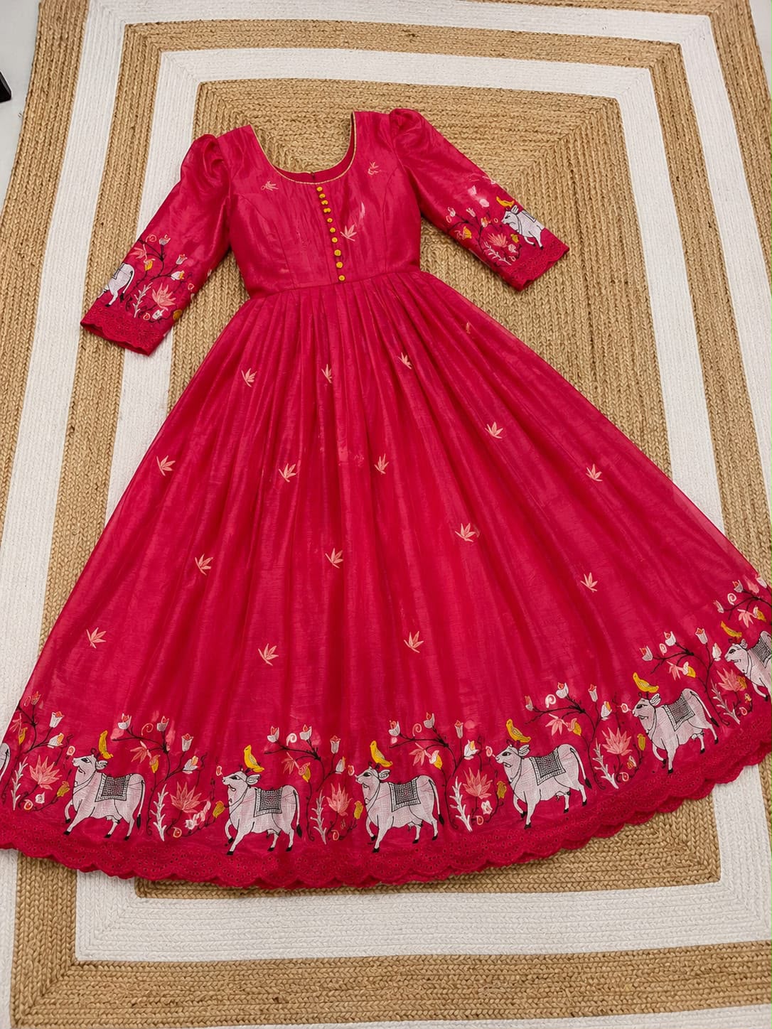 Sarala : Pichwai embroidery frocks