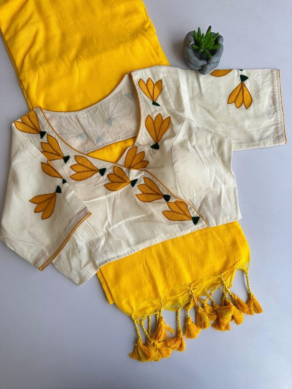 Sarojini : Saree + stitched blouse