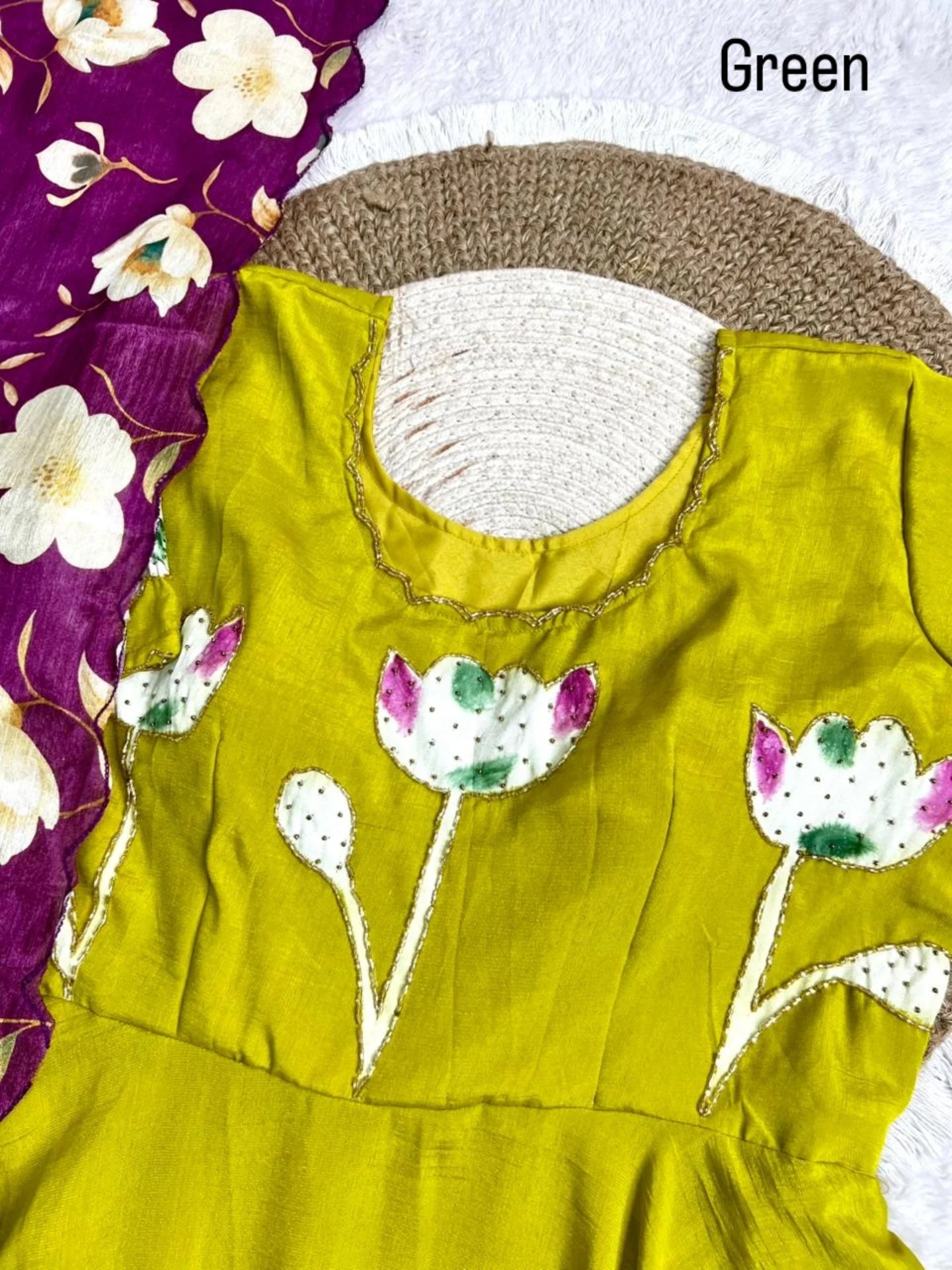 Dazzle : Grand frocks maggam worked