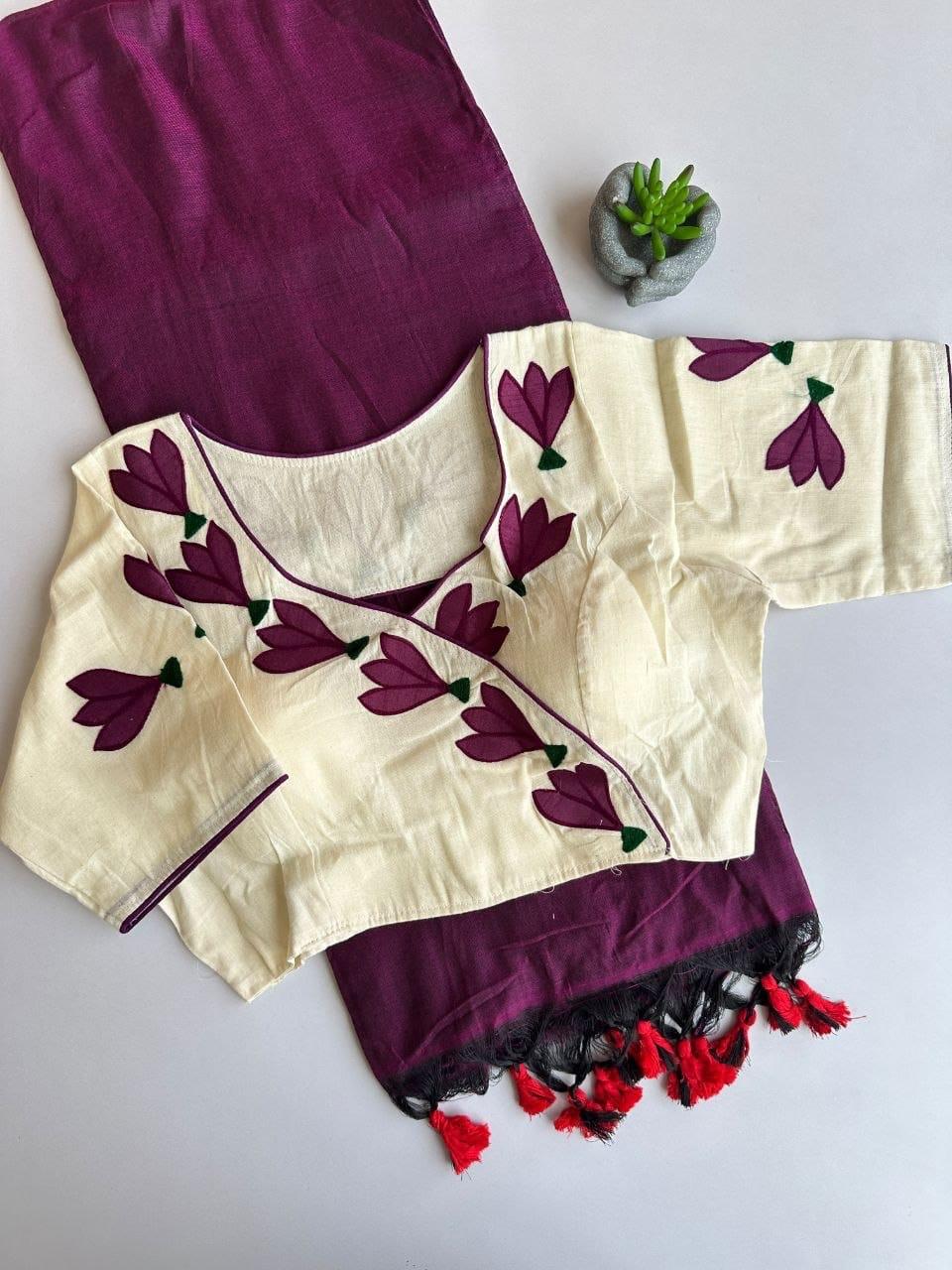 Sarojini : Saree + stitched blouse