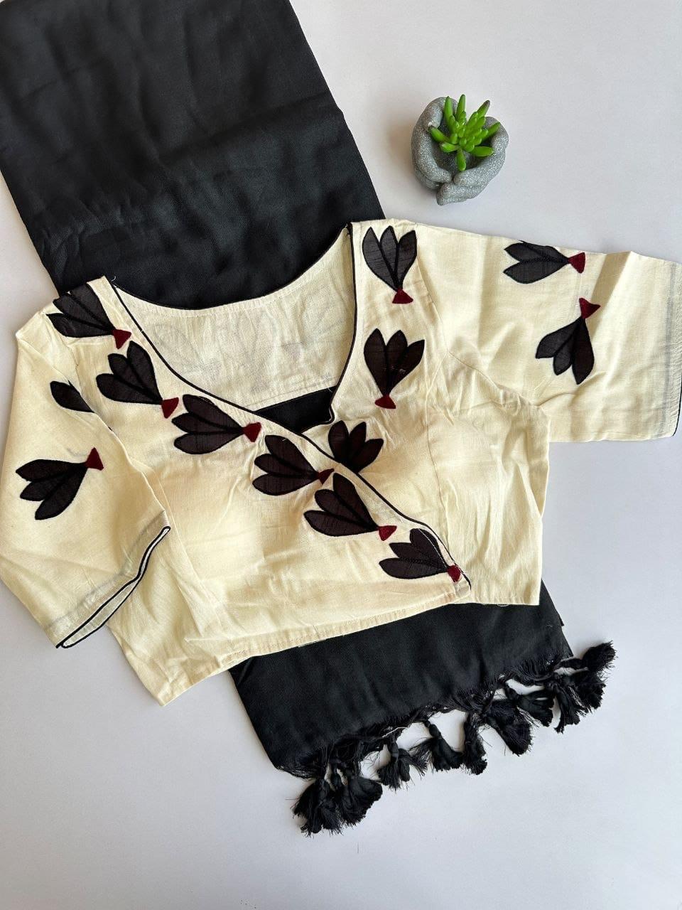 Sarojini : Saree + stitched blouse