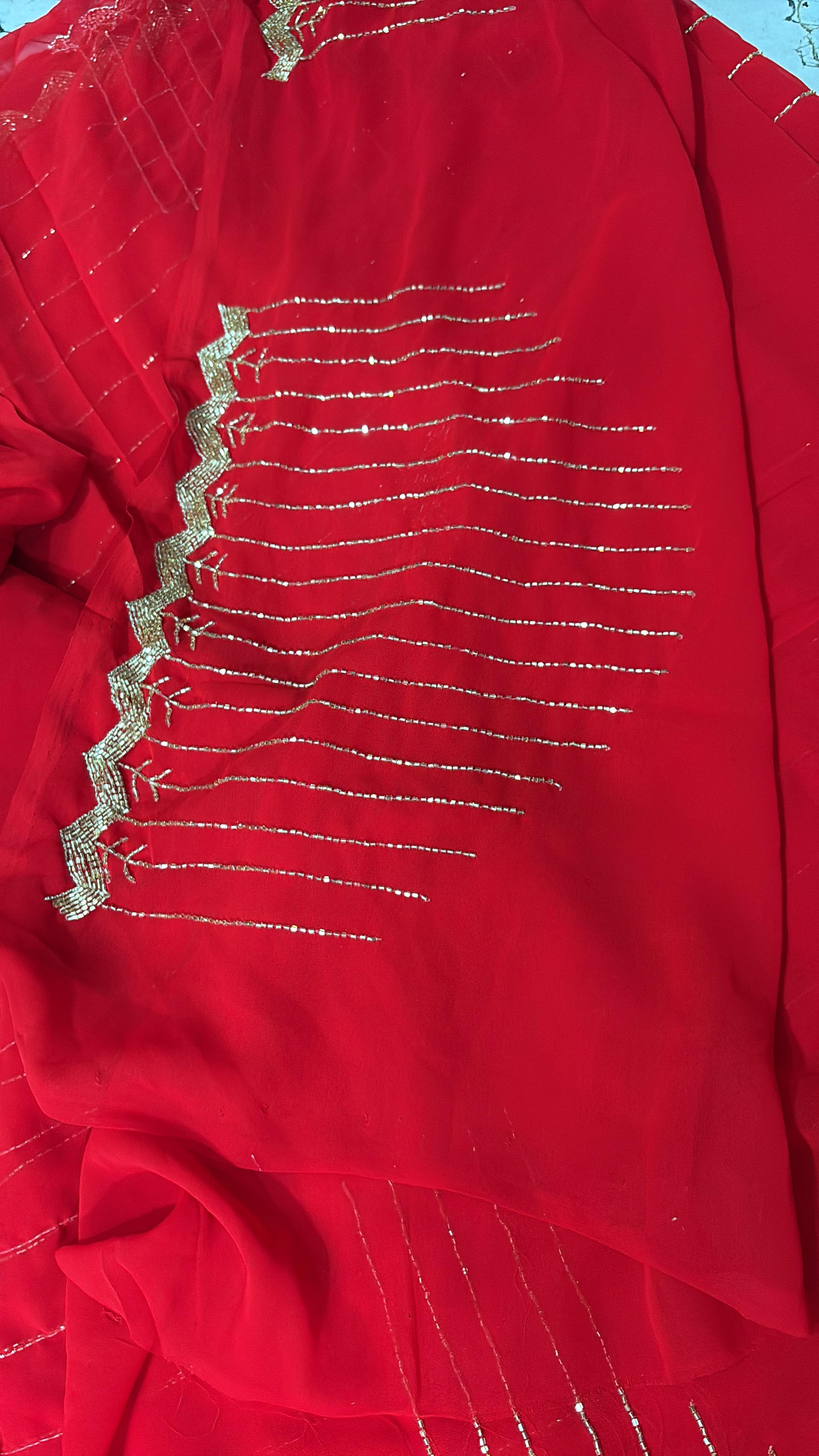 Rezina : Georgette handwork saree