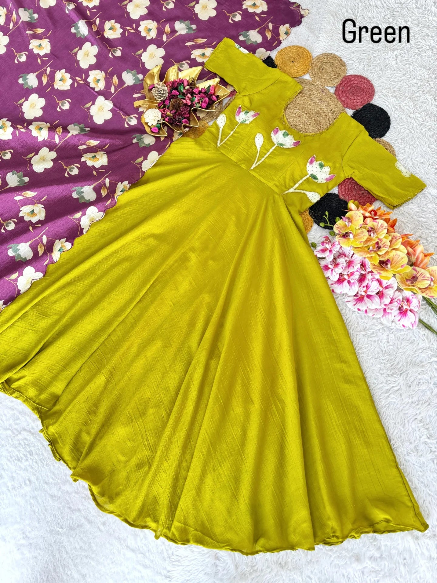 Dazzle : Grand frocks maggam worked