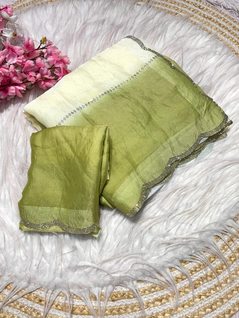 Rose Milk sarees 💕
