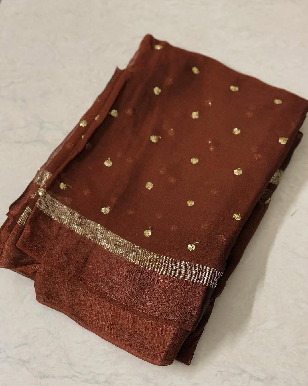 Brown : Pure Viscose Georgettes 💕