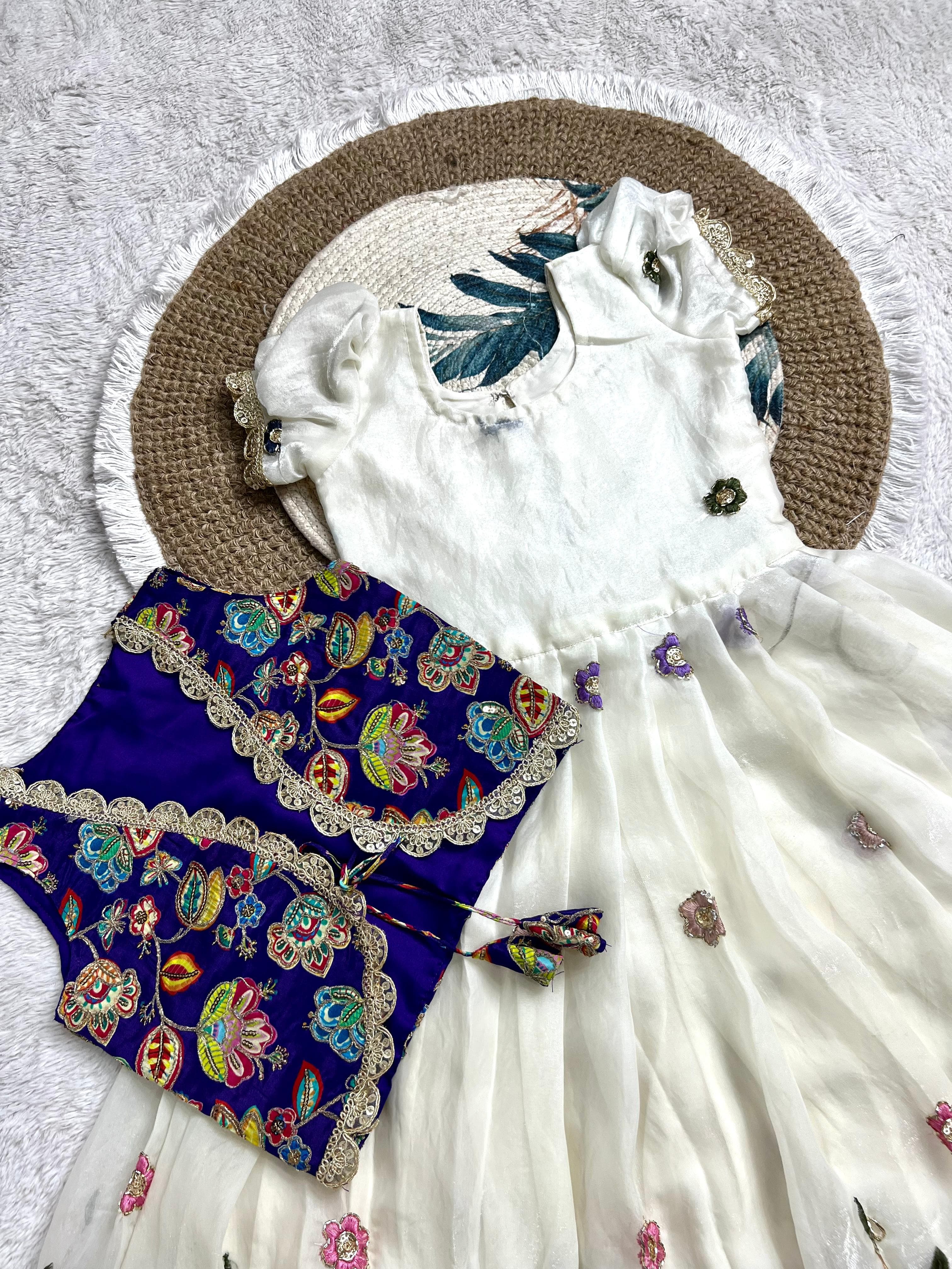 Eva: A cute Frock with colourful Coat