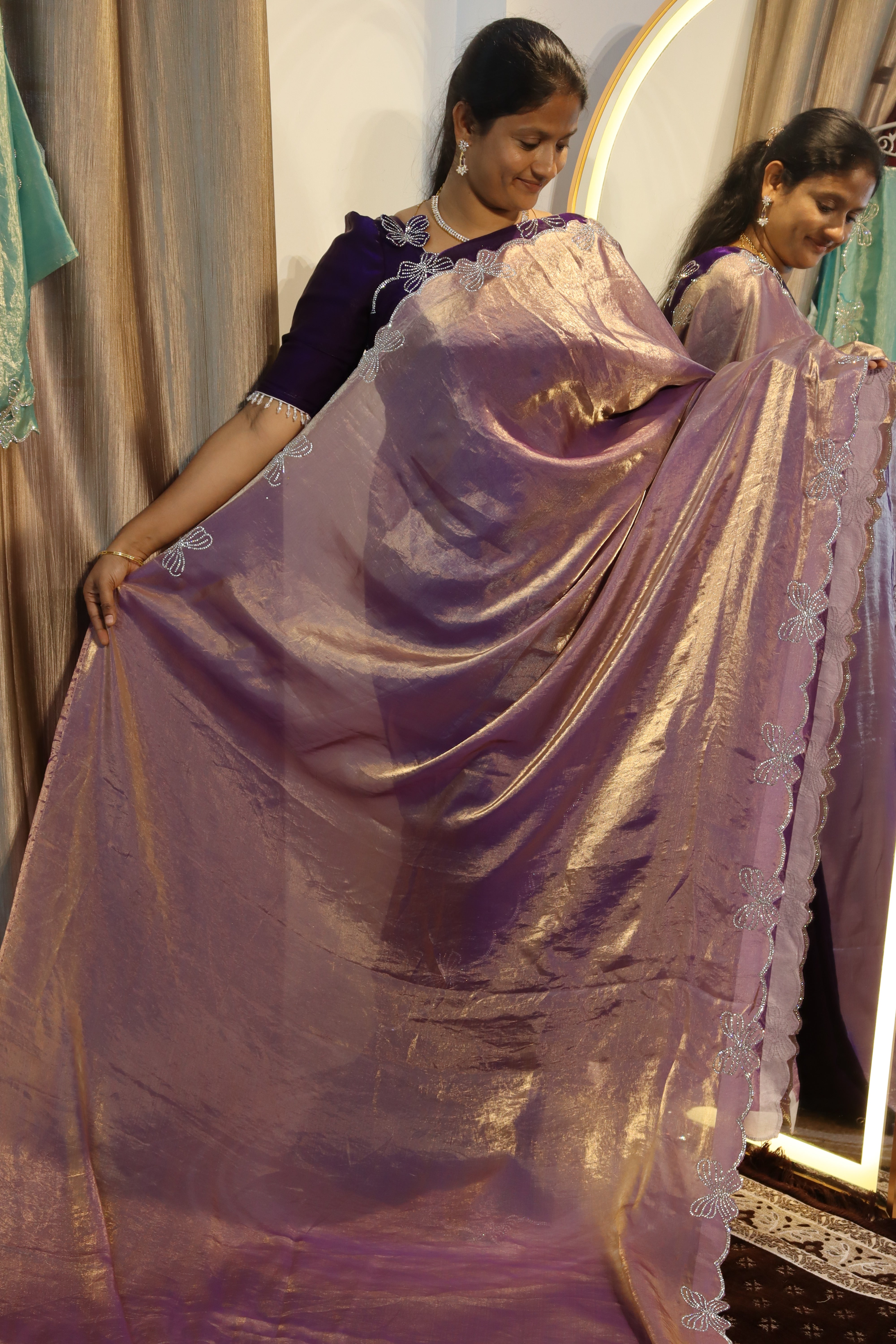 Butterfly Space Silk sarees