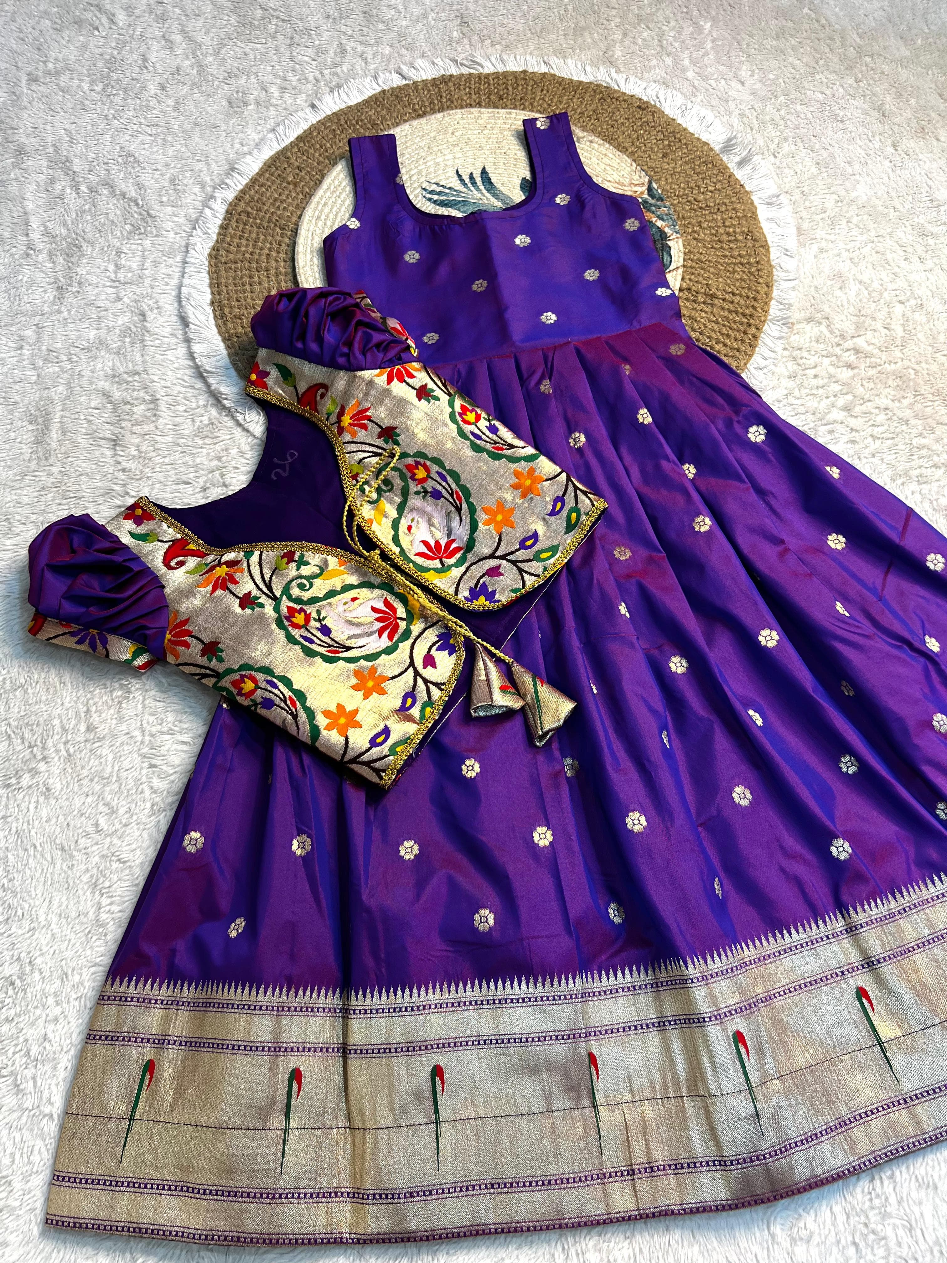 Paithani Frock : kids frock