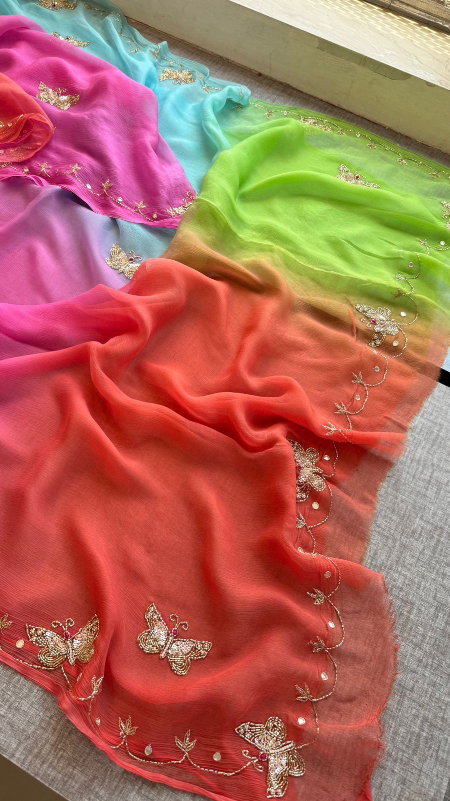 Sheela:  Chiffon sarees