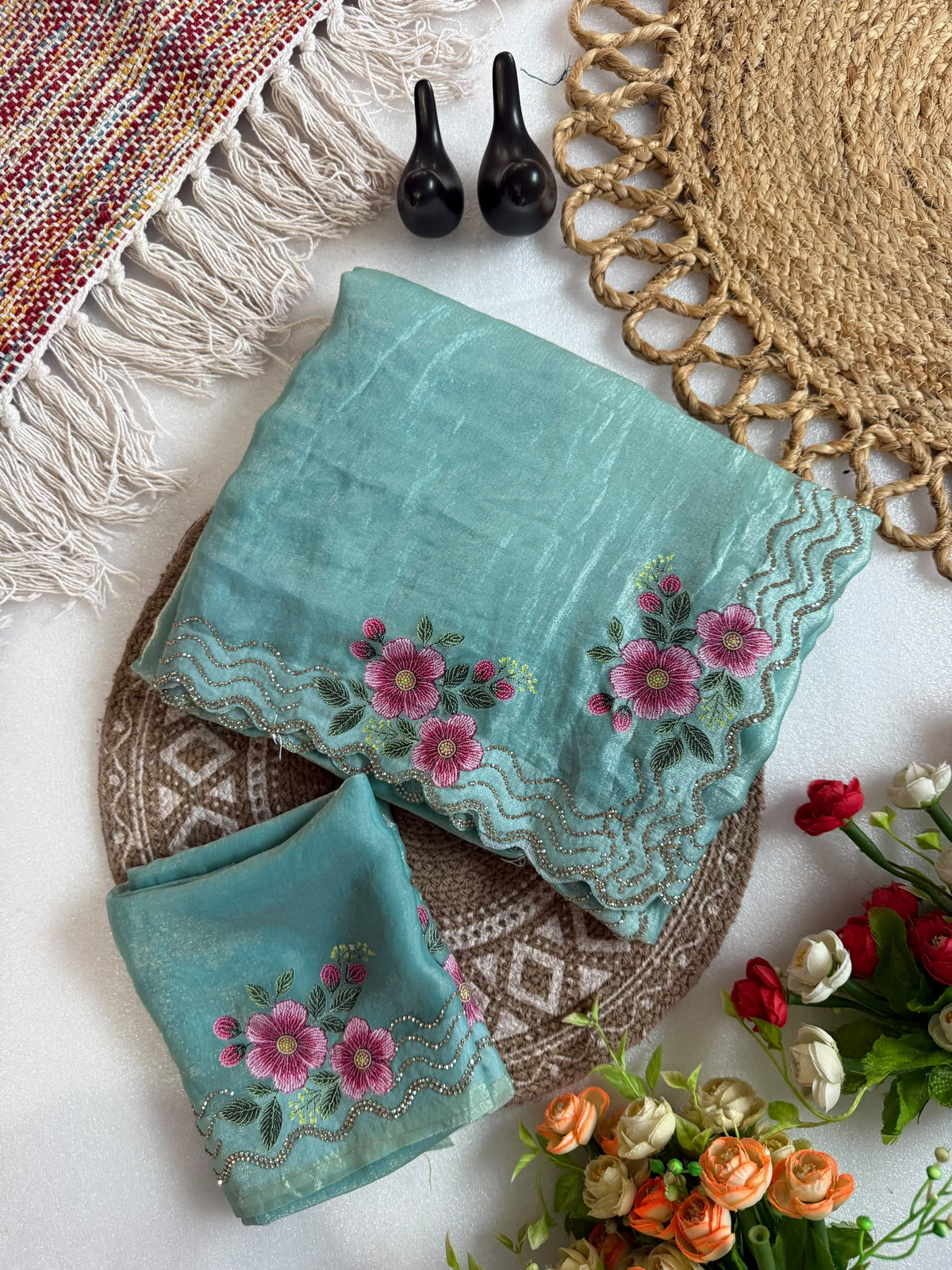F satin Gorgeous designer sarees