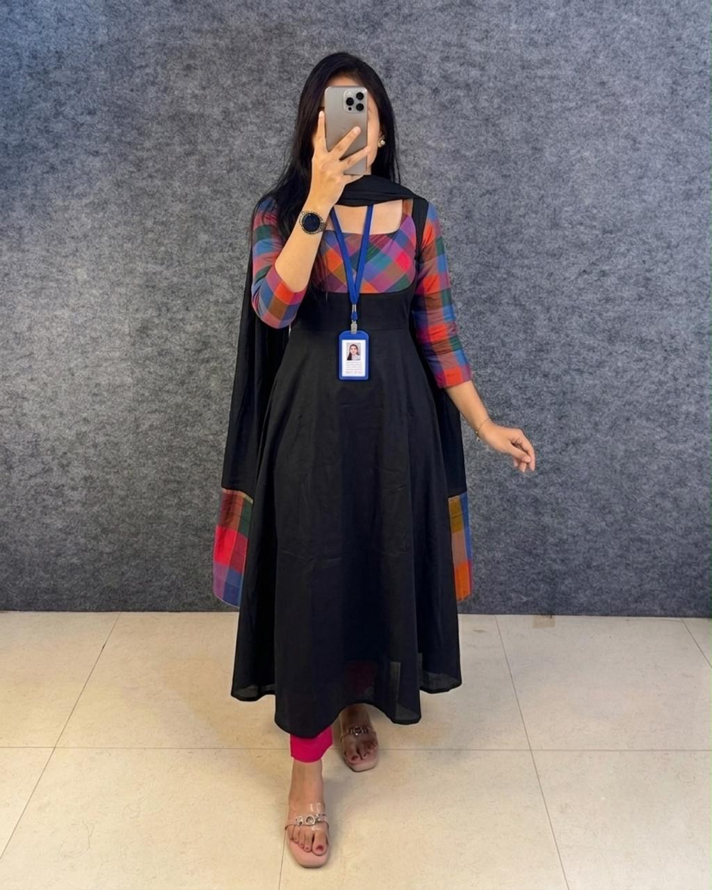 Preethi : Anarkali Kurti with dupatta