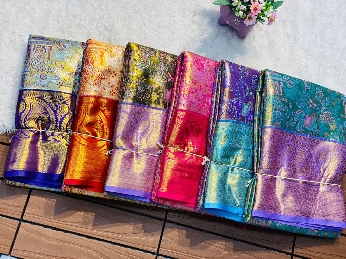 Semi Kanchi silk sarees