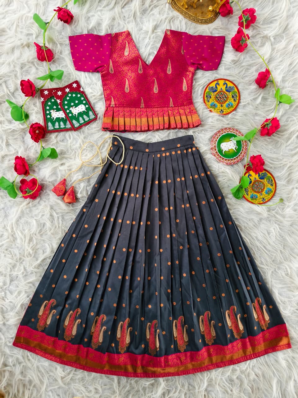 Tulasi : Kids Semi Pattu Lehenga 💕