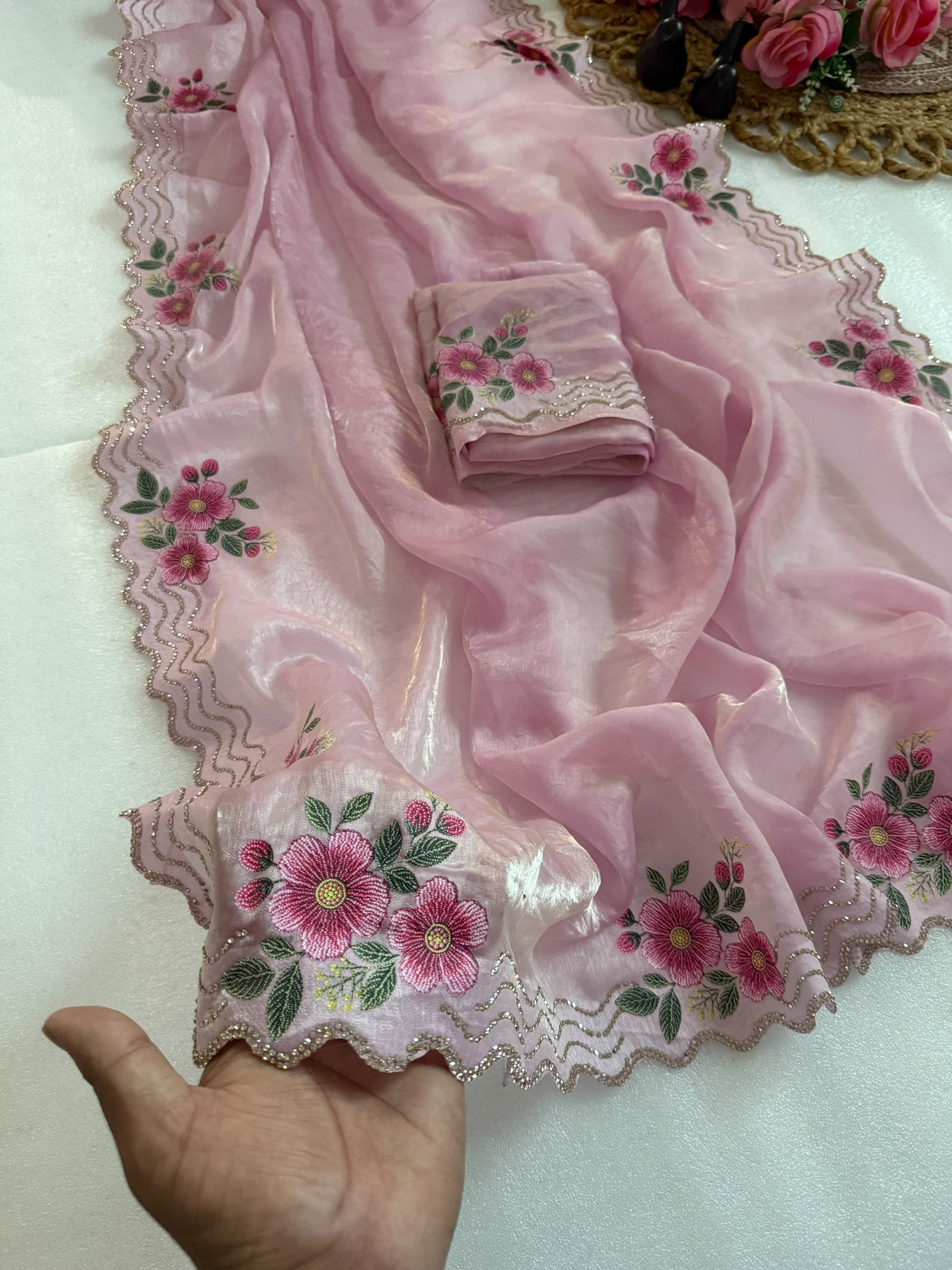 F satin Gorgeous designer sarees
