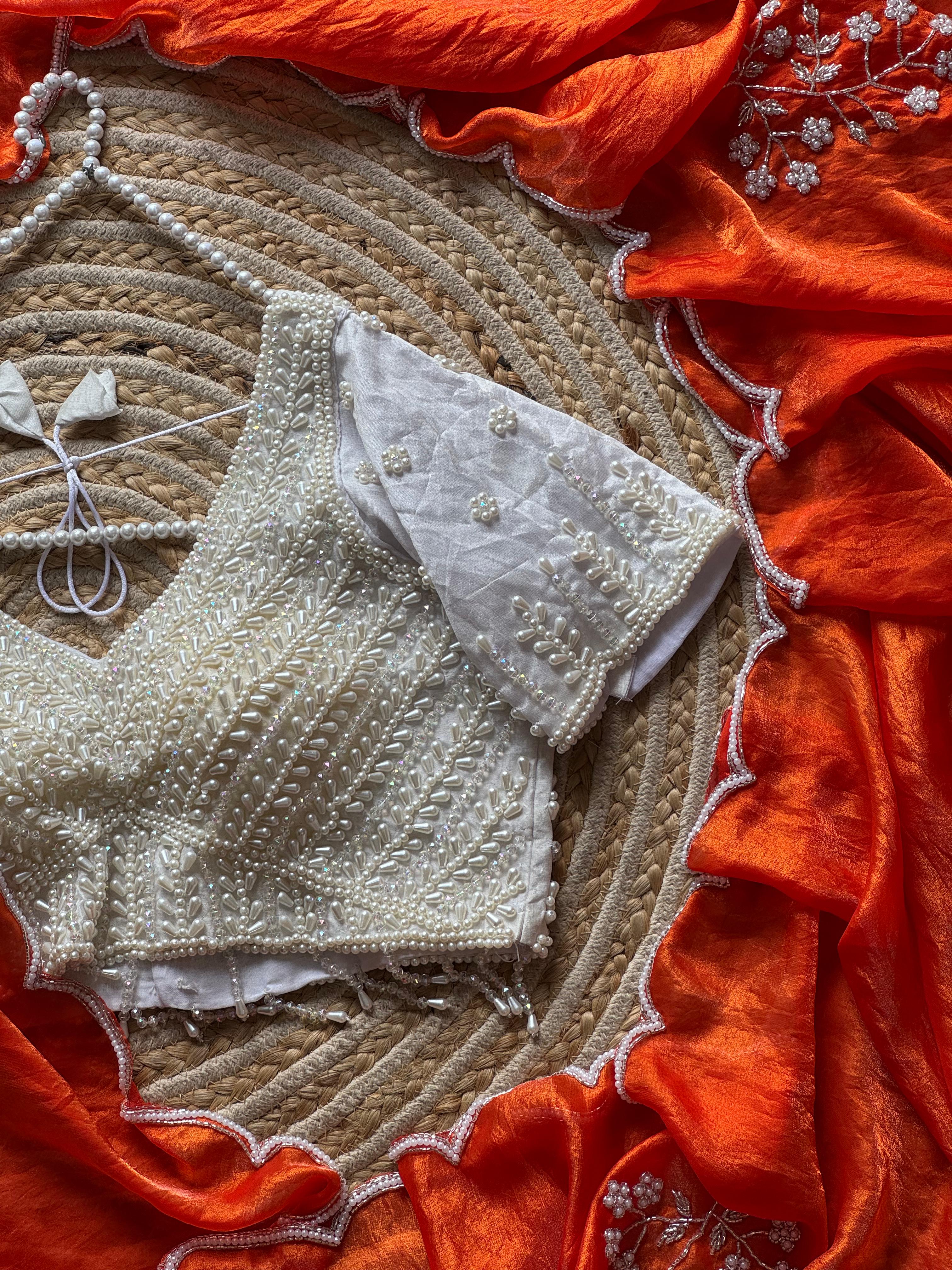 Senorita : saree pearl blouse
