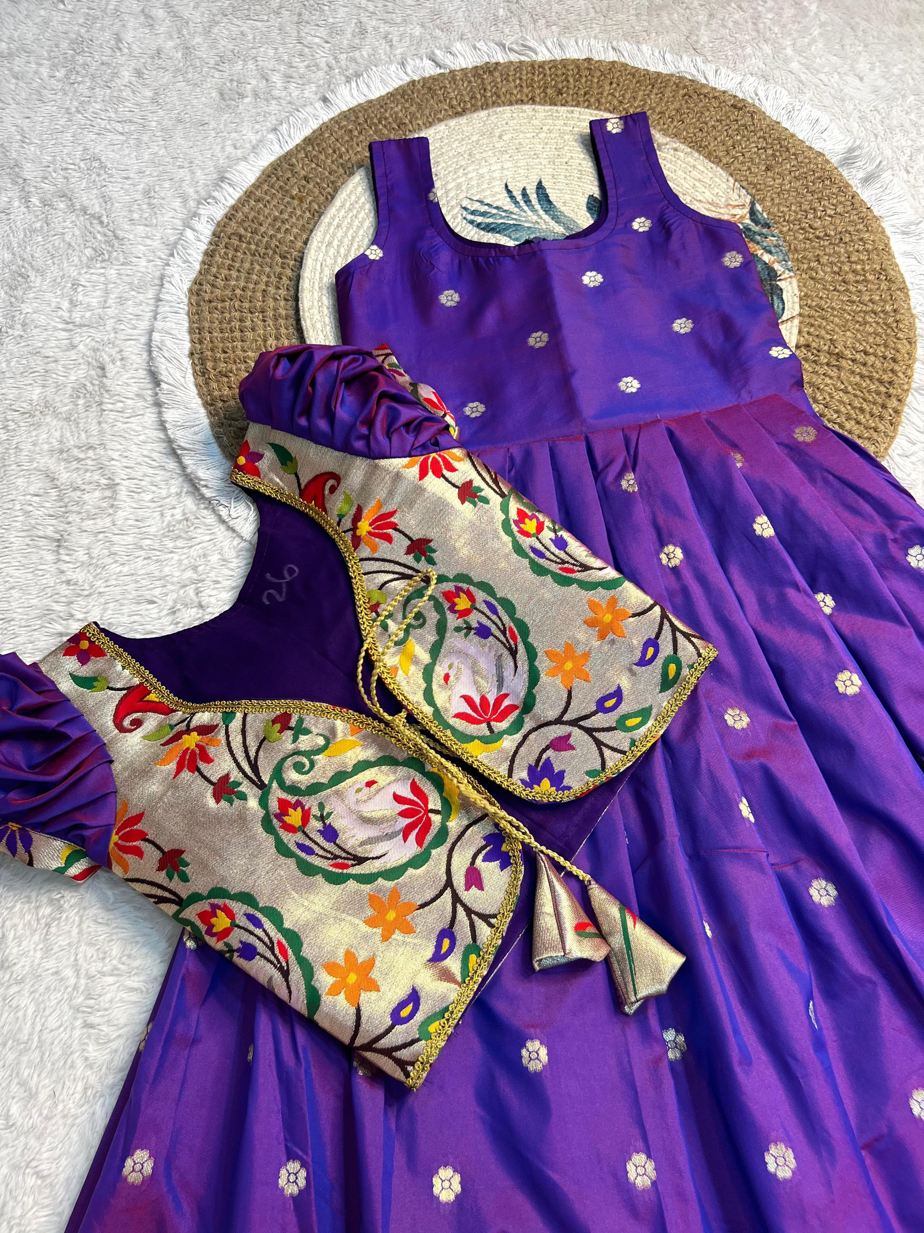 Paithani Frock : kids frock