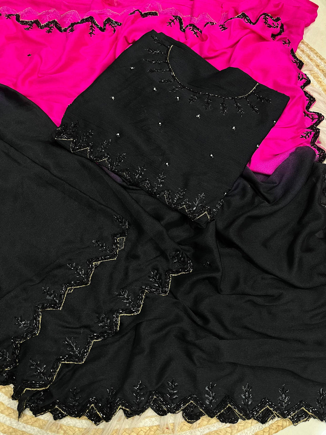 Slim Beauty: Chinnon handwork sarees 💕