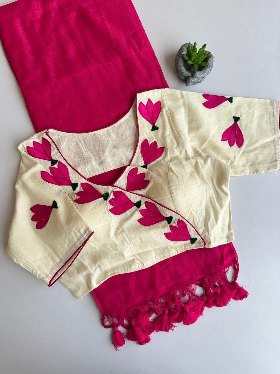 Sarojini : Saree + stitched blouse