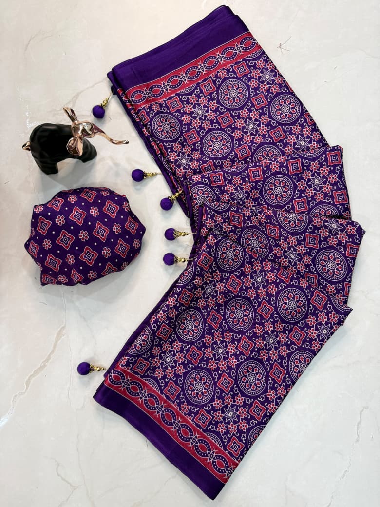 Anshika : Ajrak sarees