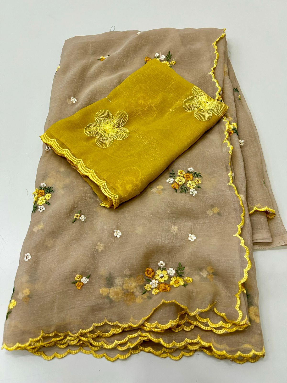Partywear saree Crunchy silk