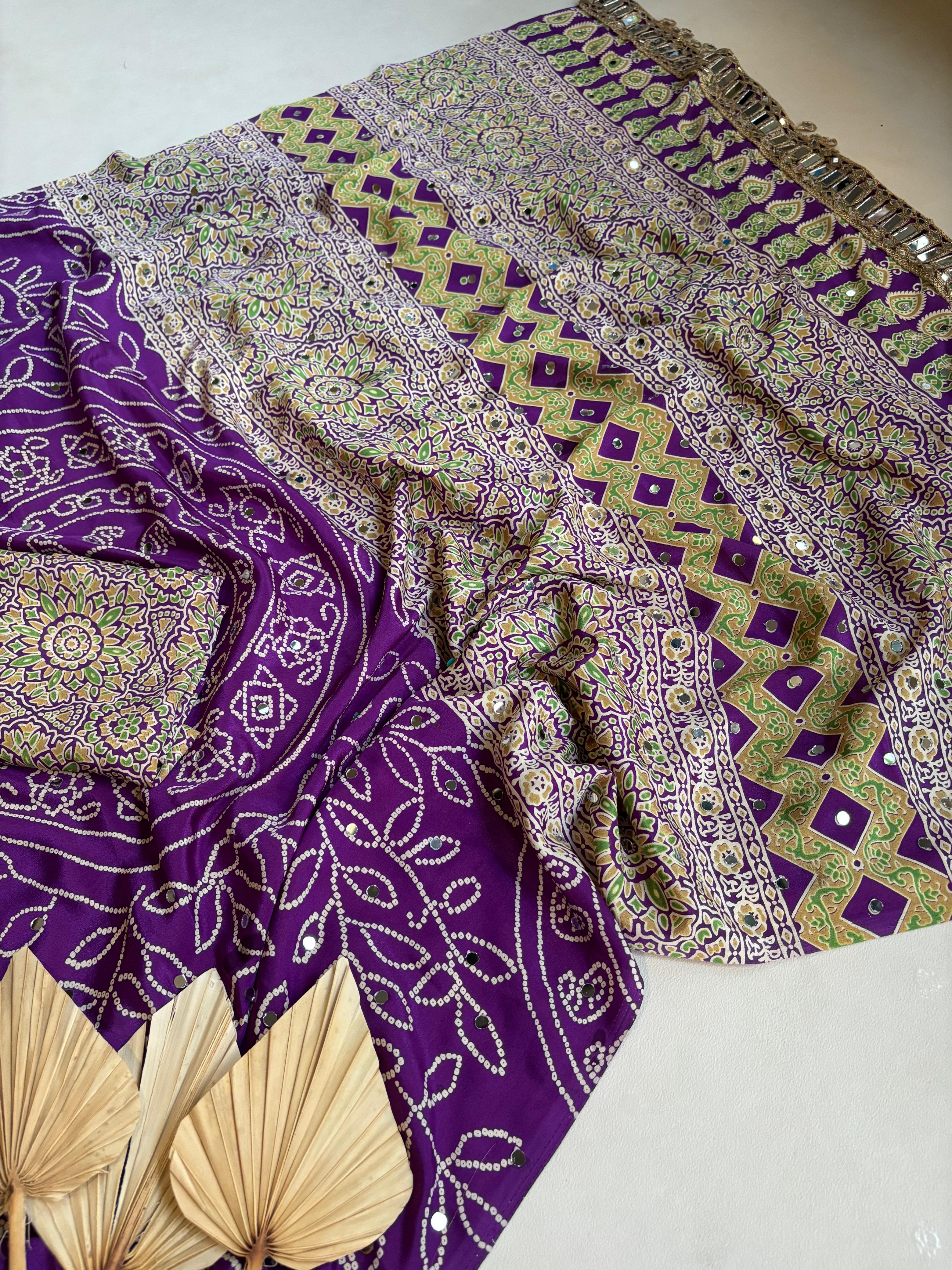 Anshu : Ajrak viscose silk sarees