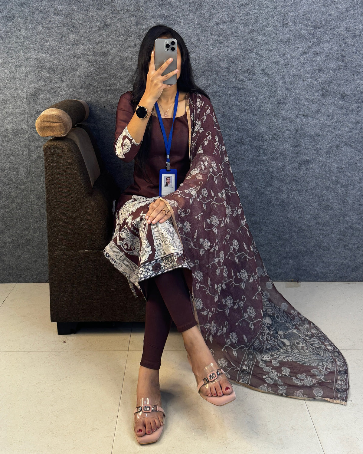Maanvi : Kota checks outfit