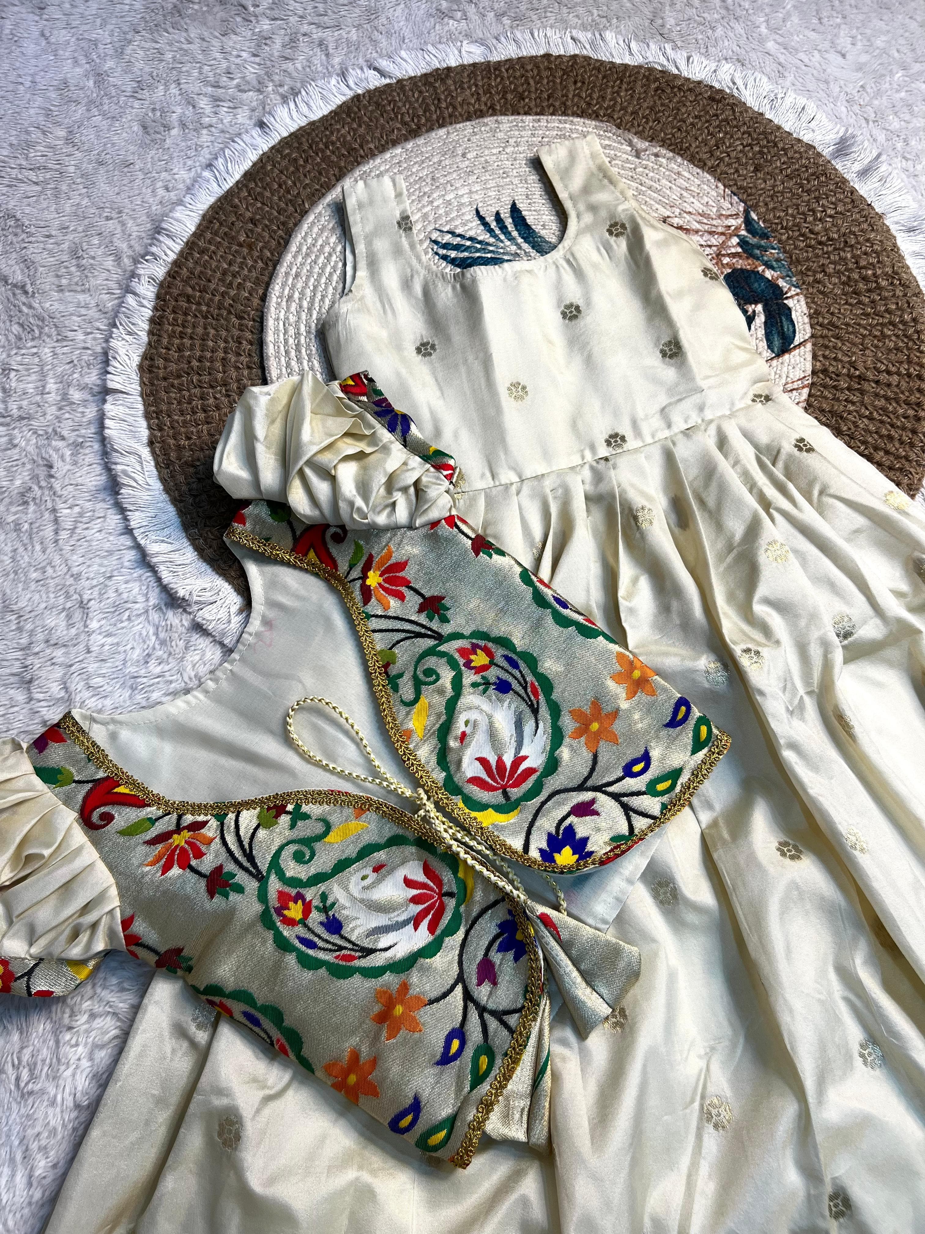 Paithani Frock : kids frock