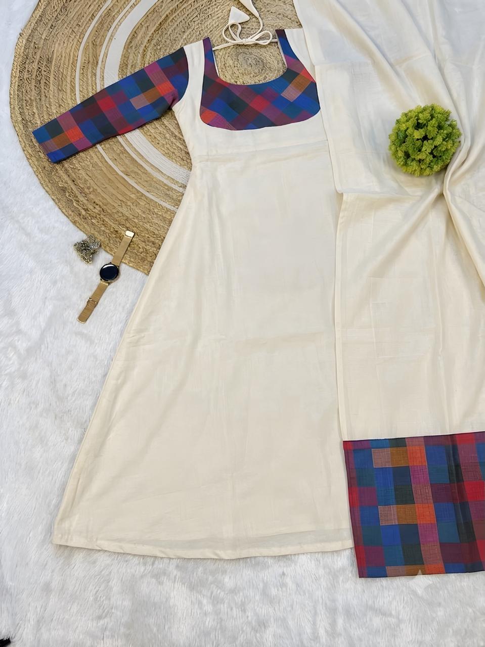 Preethi : Anarkali Kurti with dupatta