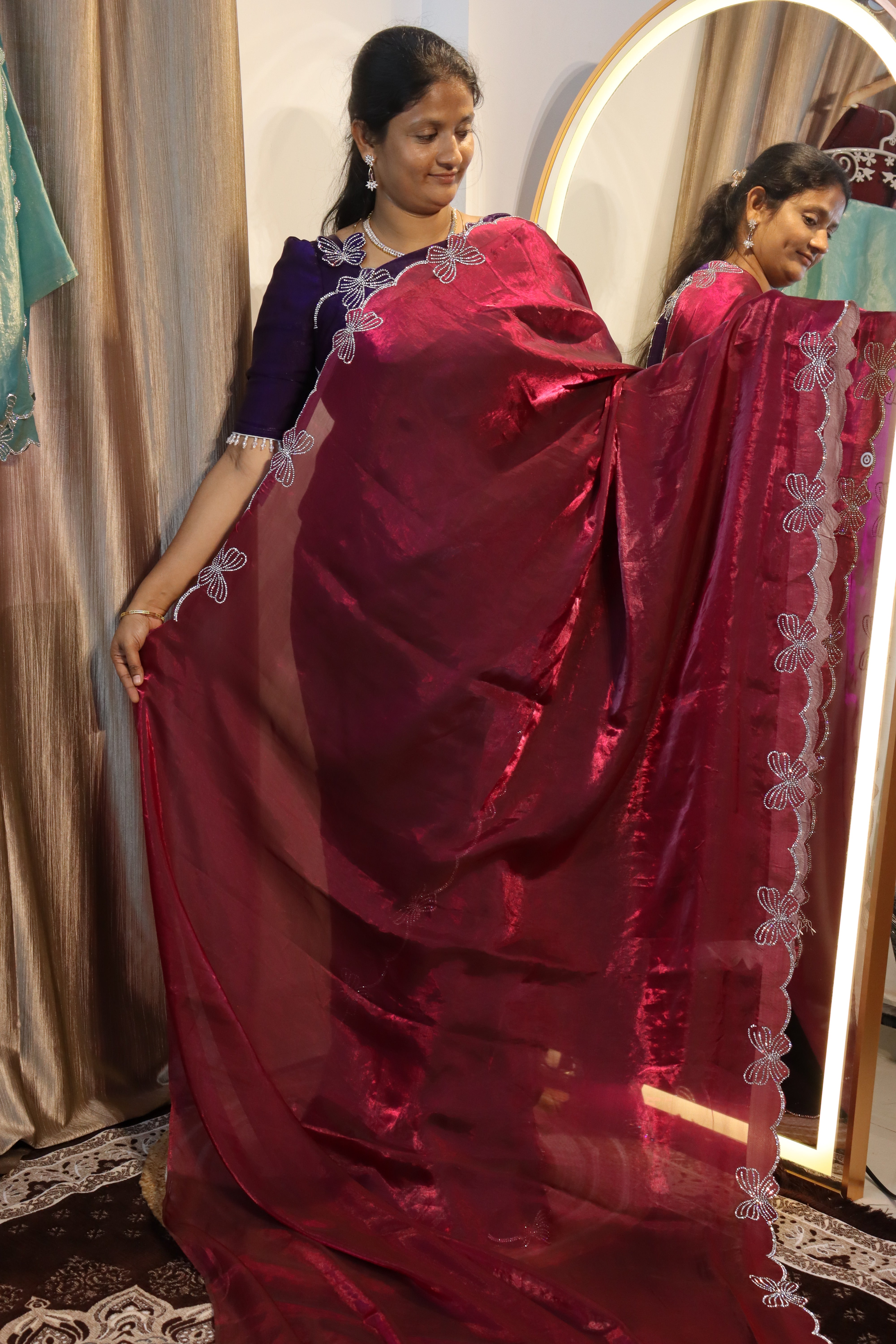 Butterfly Space Silk sarees