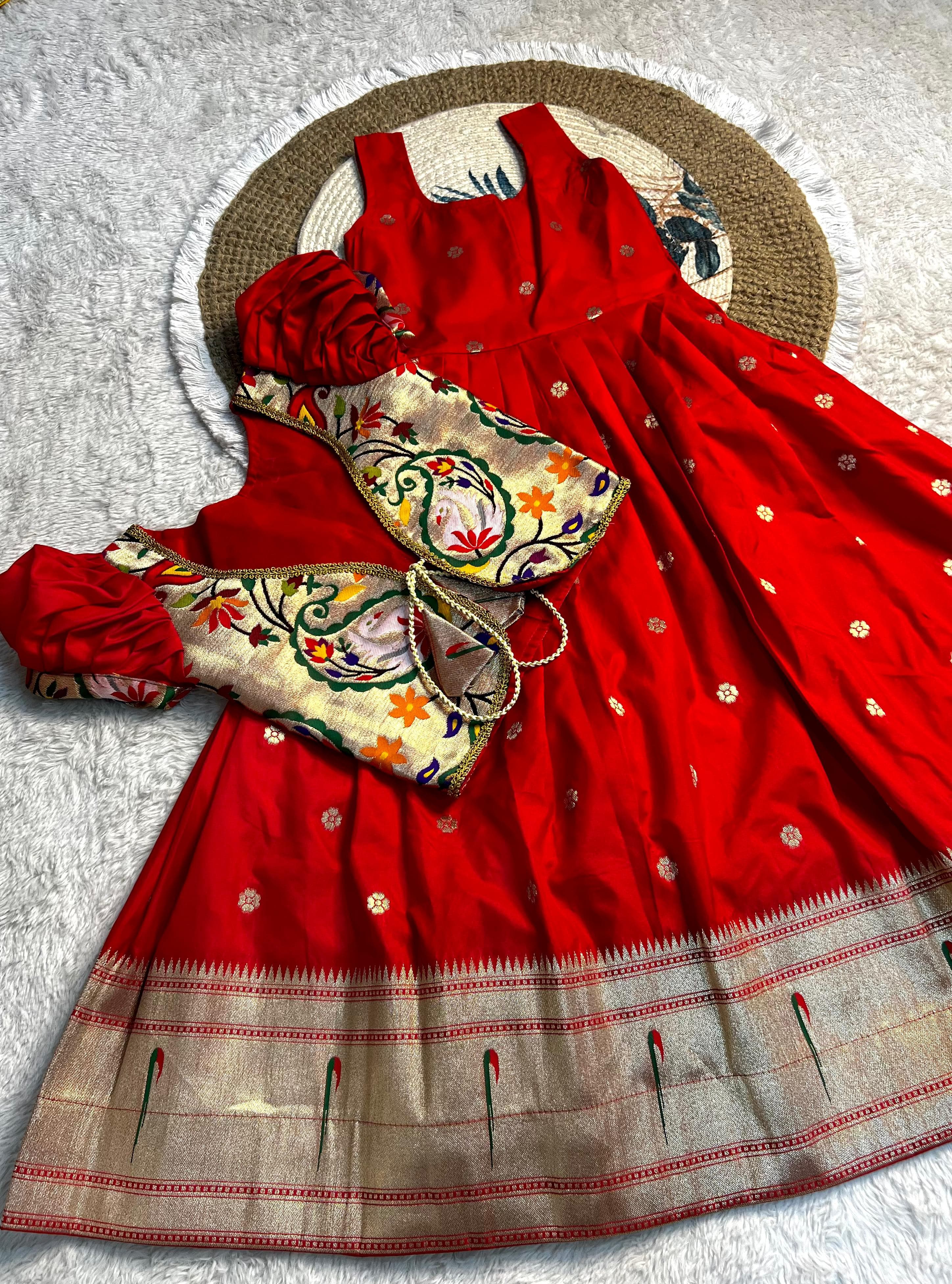 Paithani Frock : kids frock