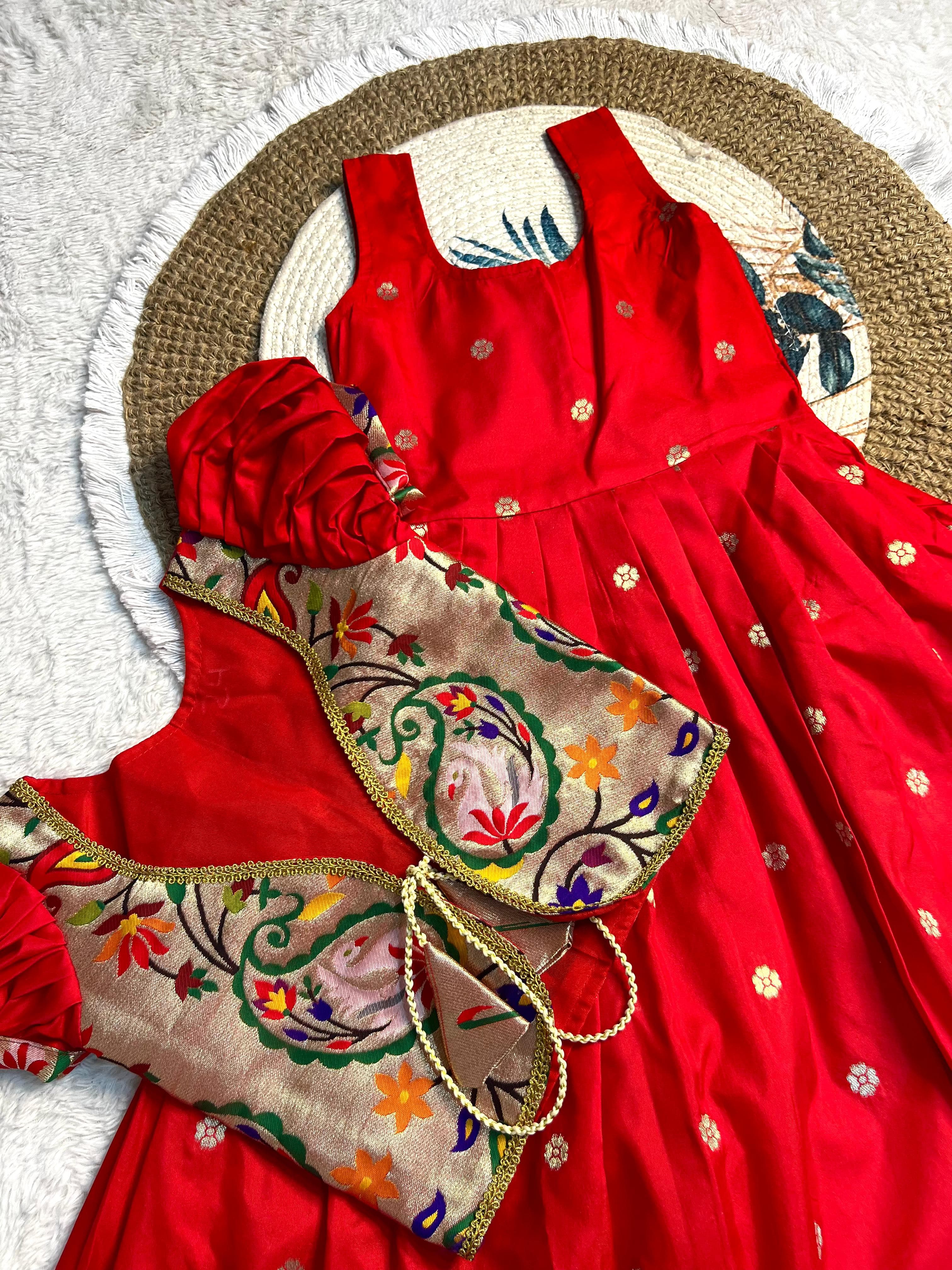 Paithani Frock : kids frock