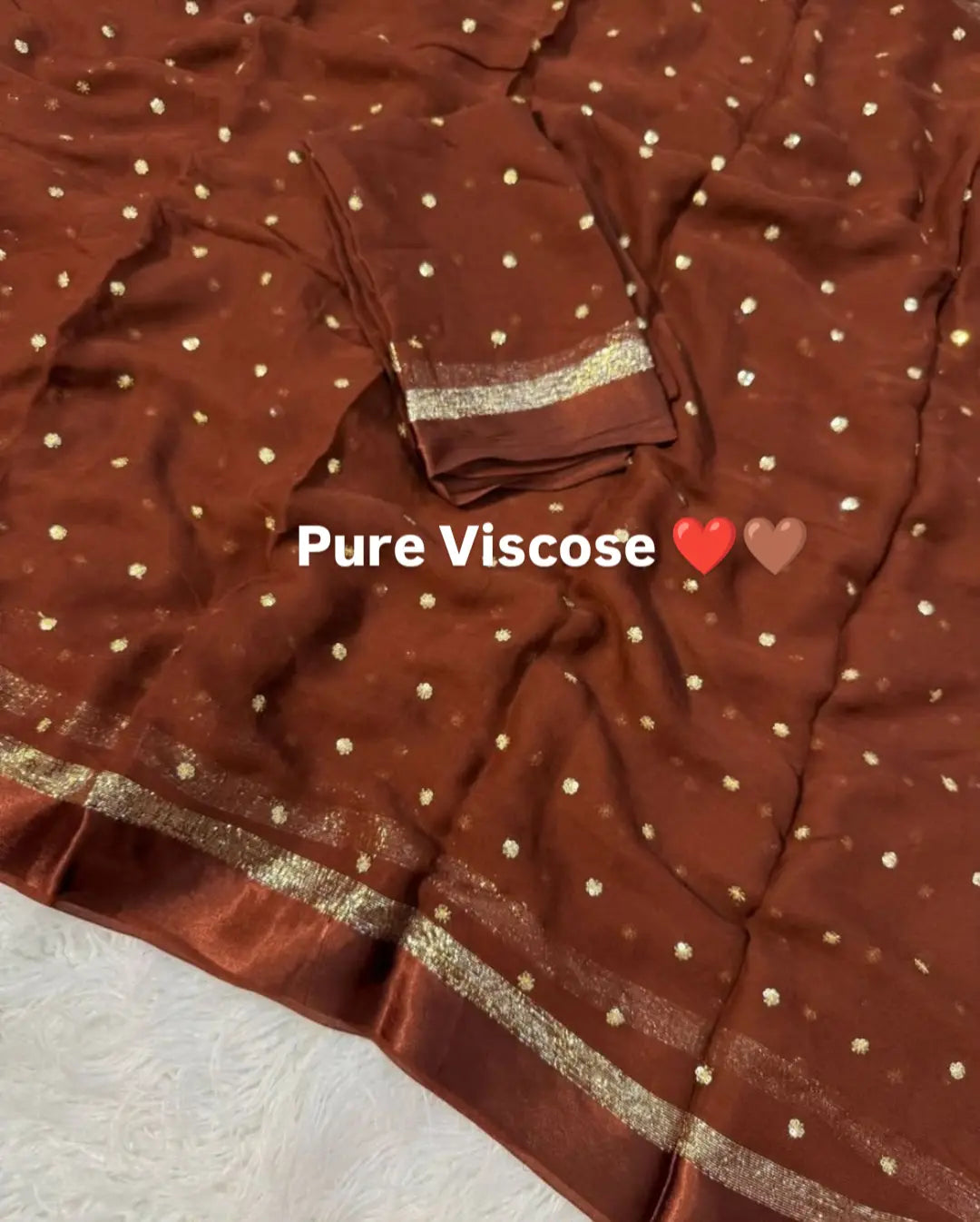 Brown : Pure Viscose Georgettes 💕