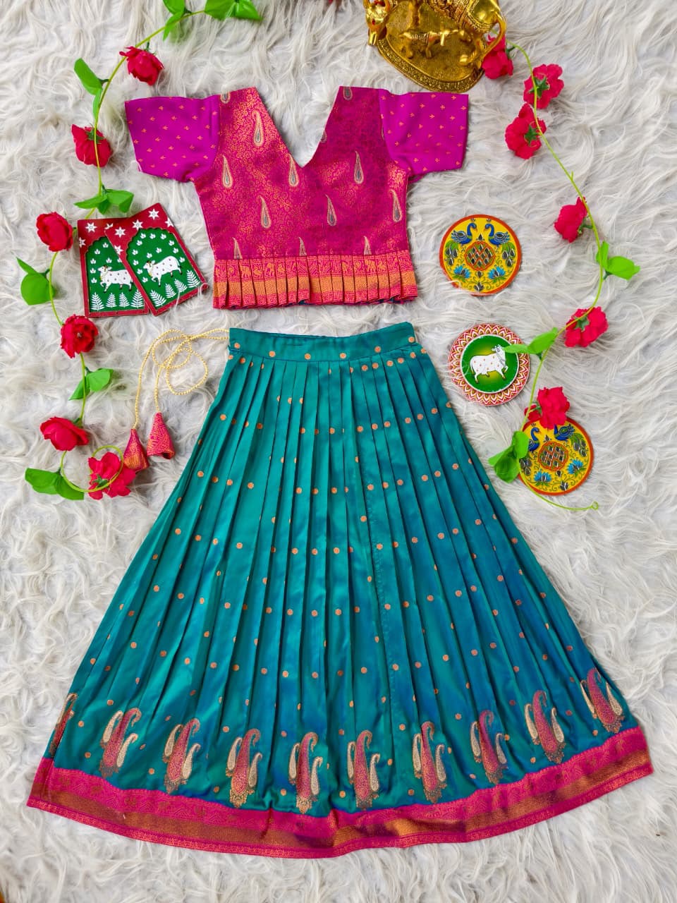 Tulasi : Kids Semi Pattu Lehenga 💕