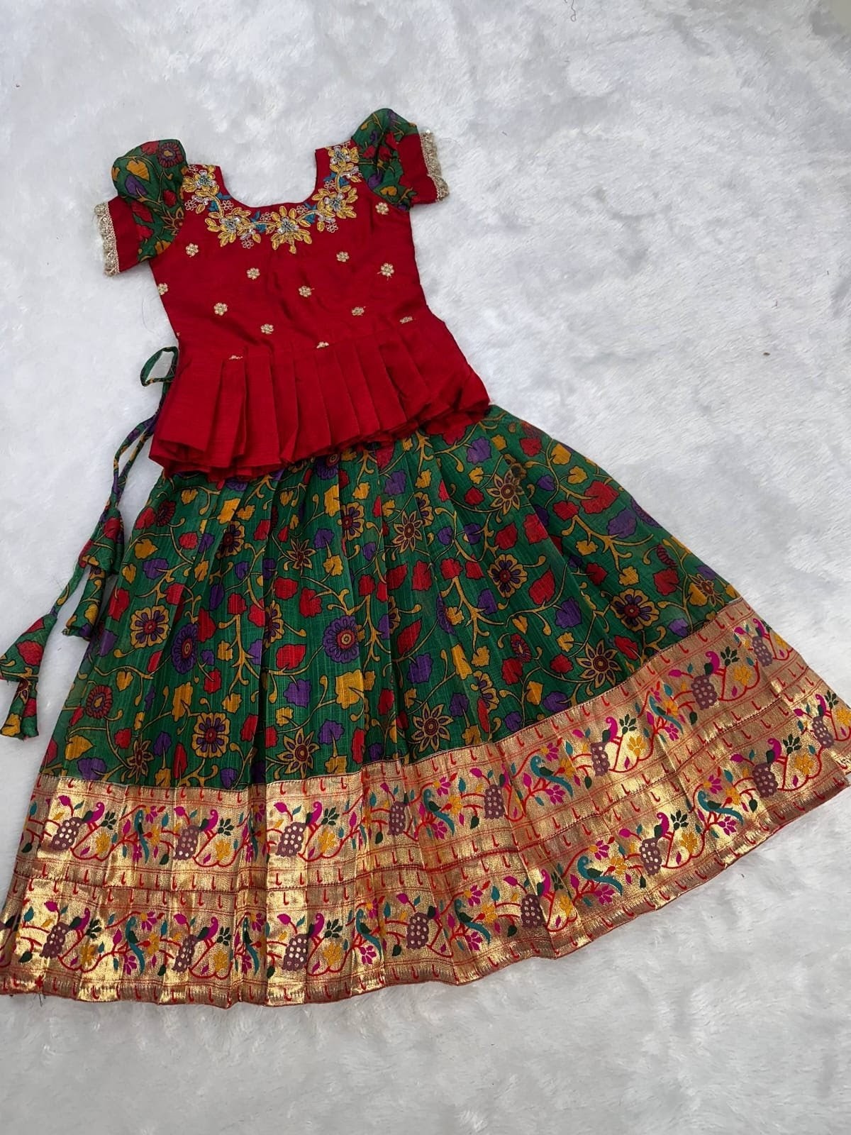 Chanchala : Kalamkari paithani frock
