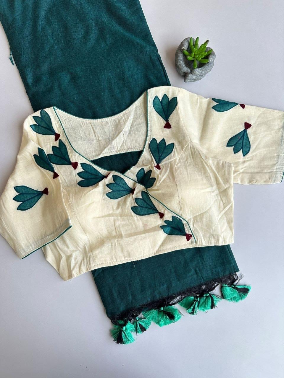 Sarojini : Saree + stitched blouse