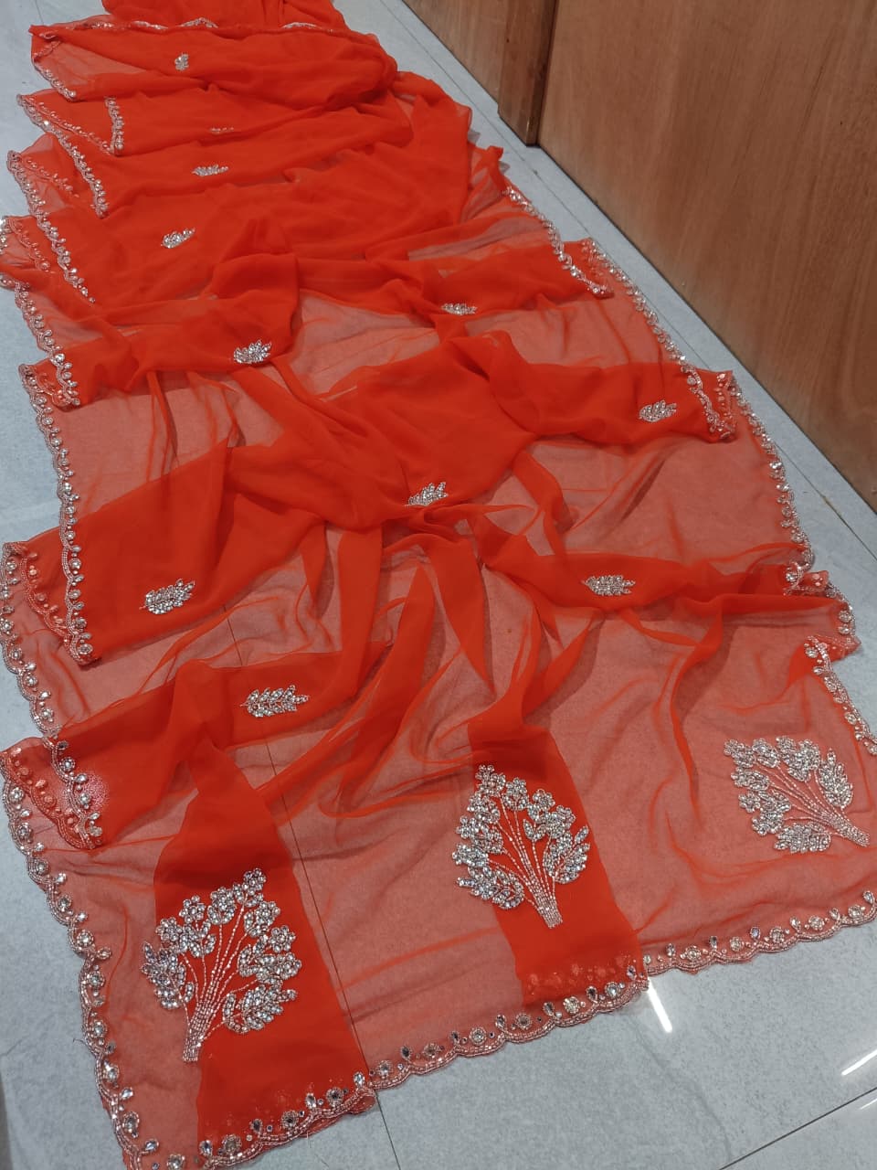 Lalana : Georgette handwork sarees