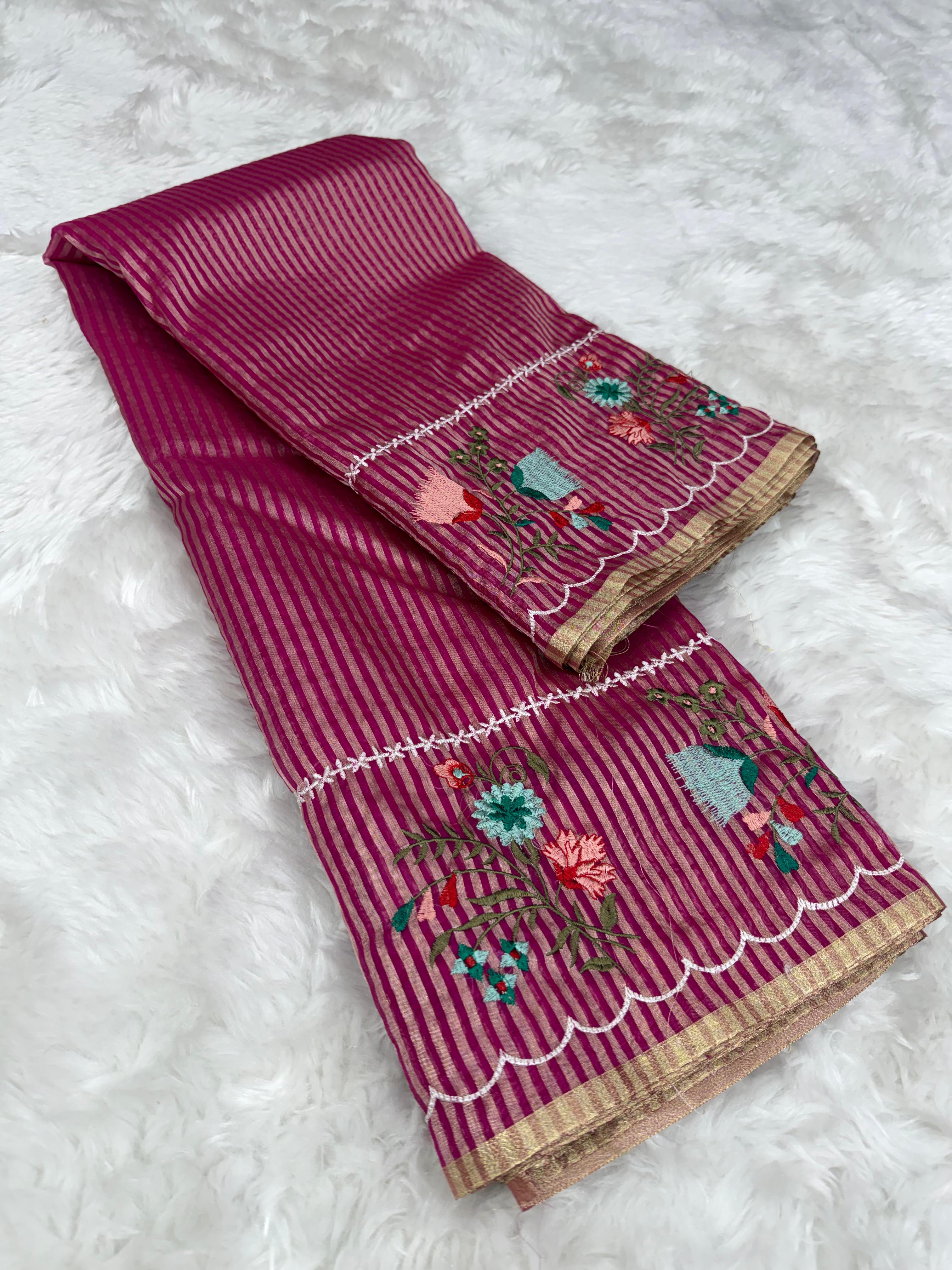 Banarasi : Tissue organza saree