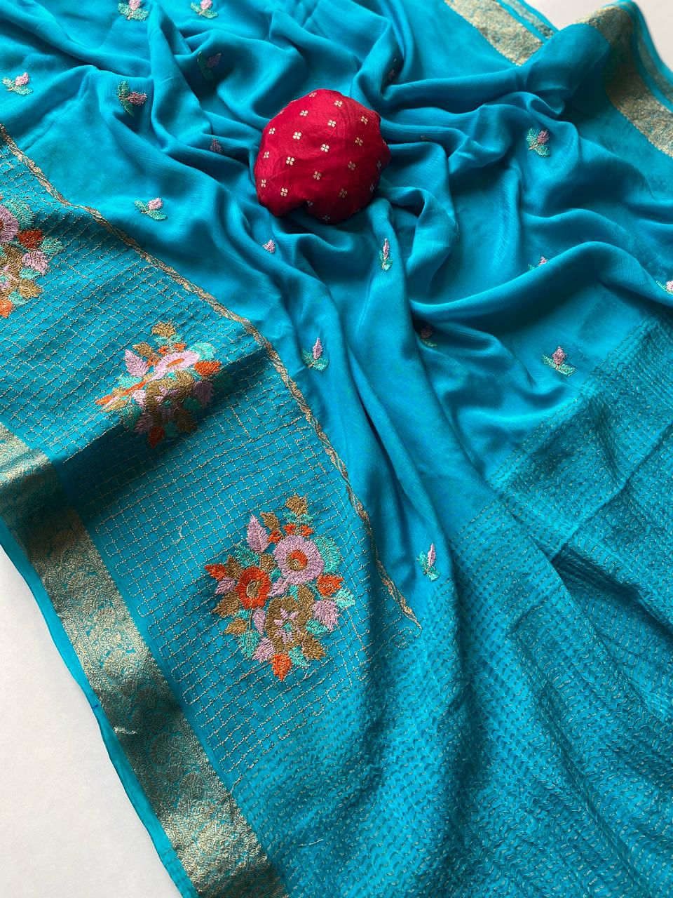 Premium Chinnon Chiffon Sarees 💕