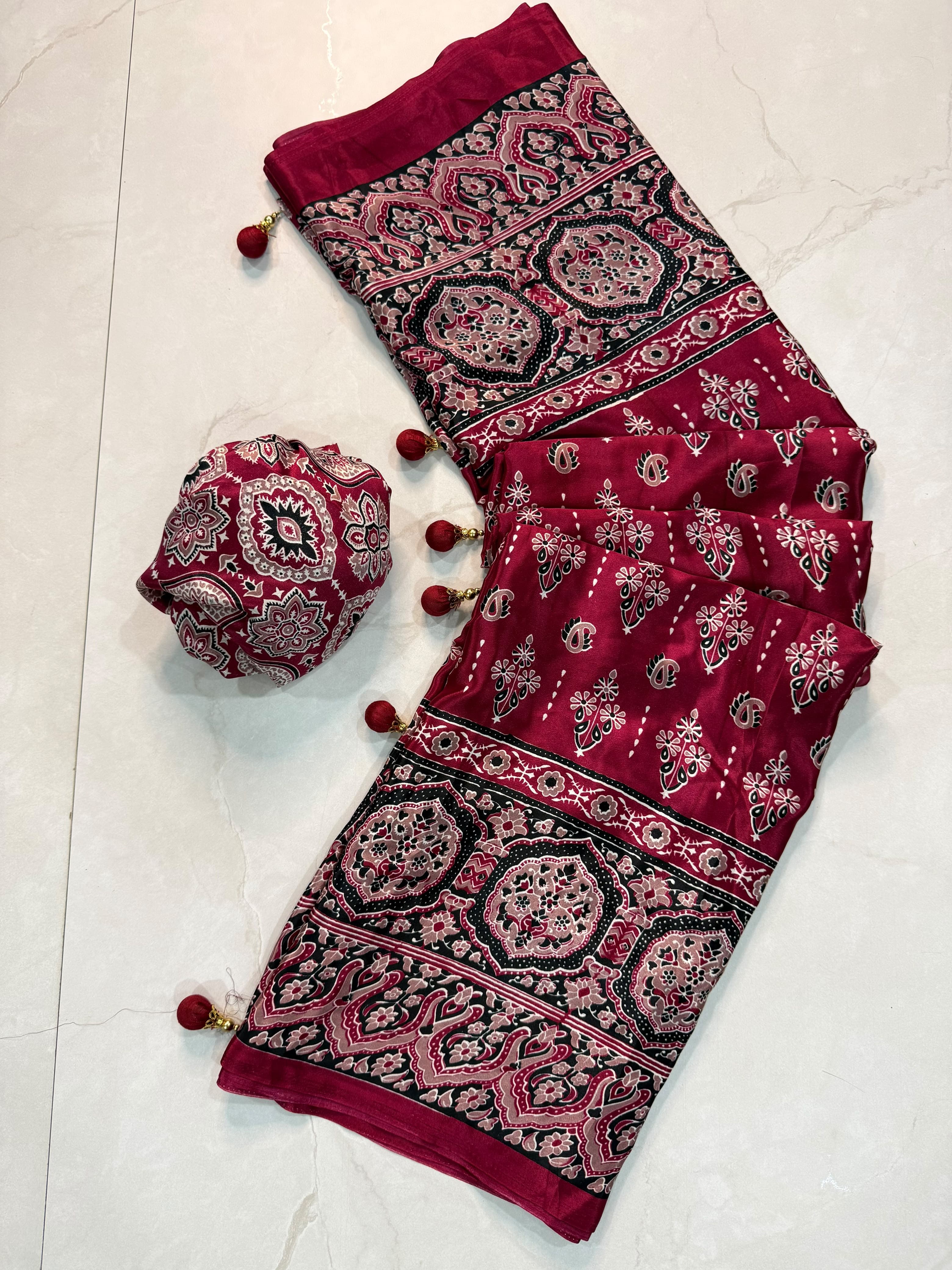 Anshika : Ajrak sarees
