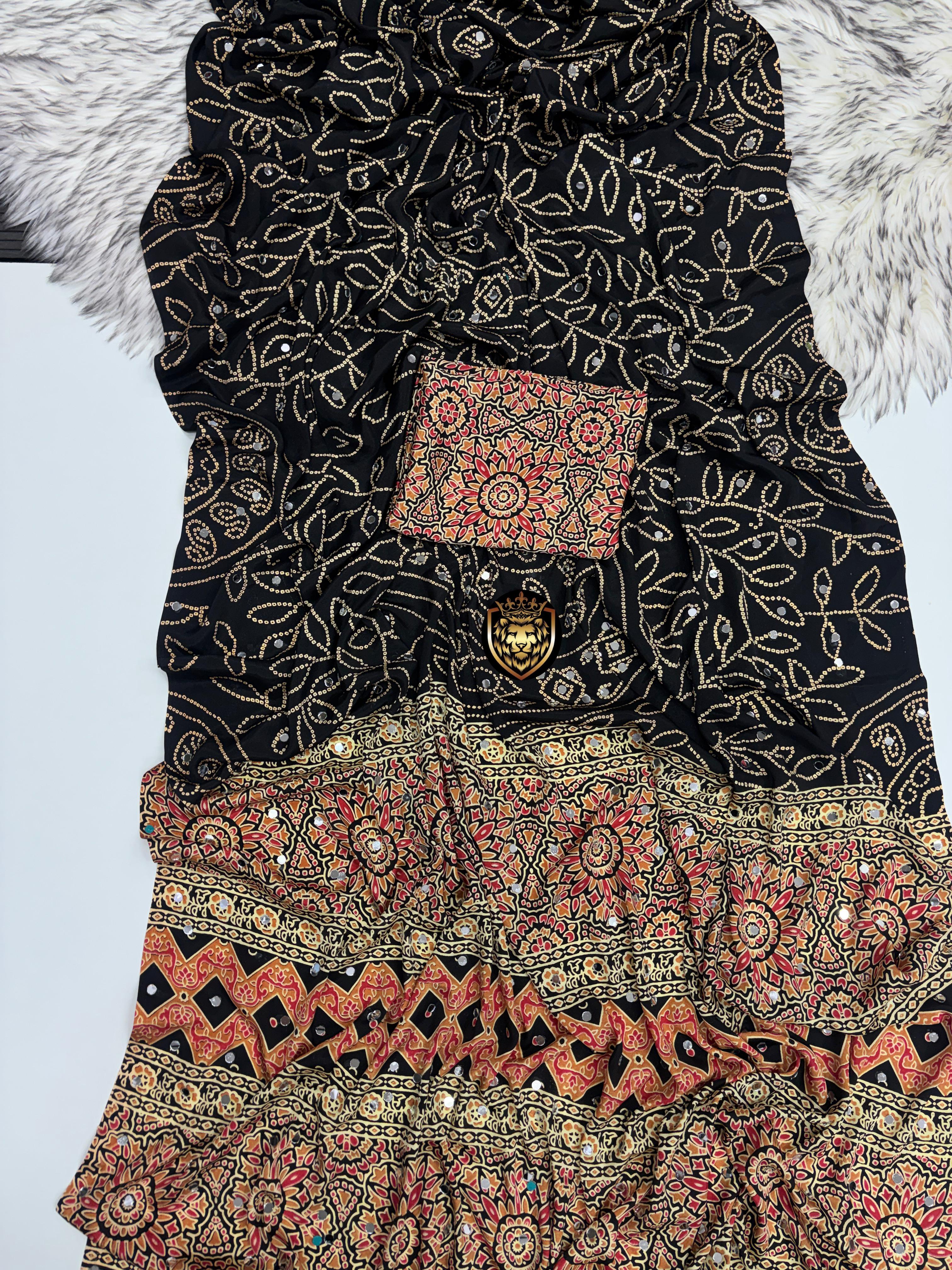 Anshu : Ajrak viscose silk sarees
