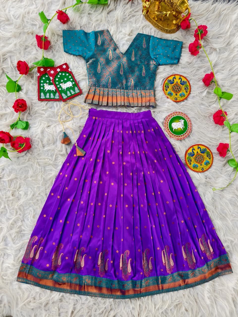Tulasi : Kids Semi Pattu Lehenga 💕