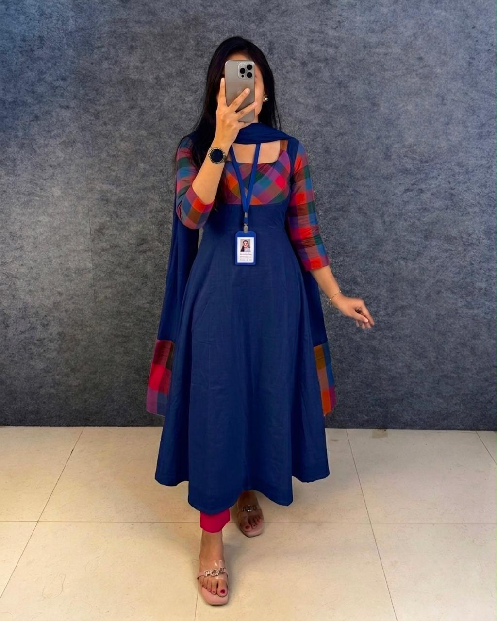 Preethi : Anarkali Kurti with dupatta